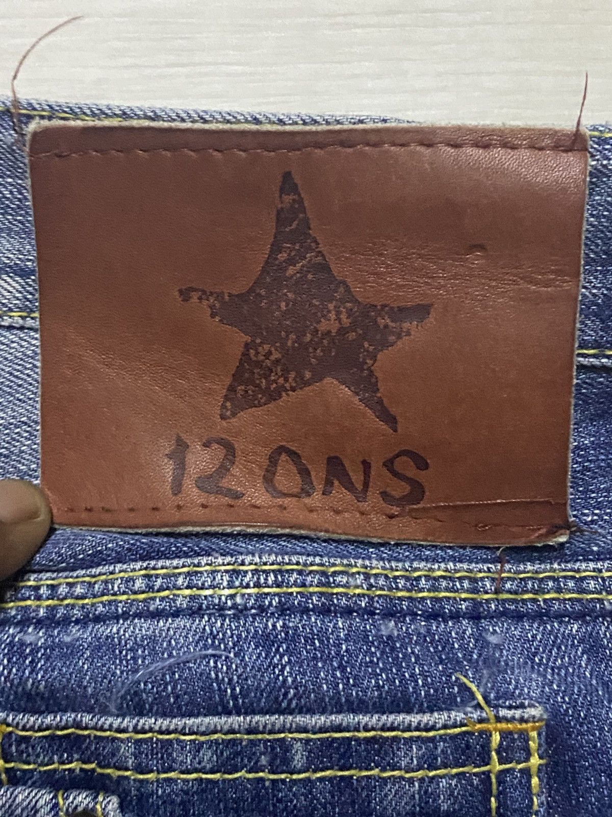 Authentic Pigment Vintage Authentic Urban Craft 12Ons Denim Cross Emroidered Size US 33 - 13 Thumbnail
