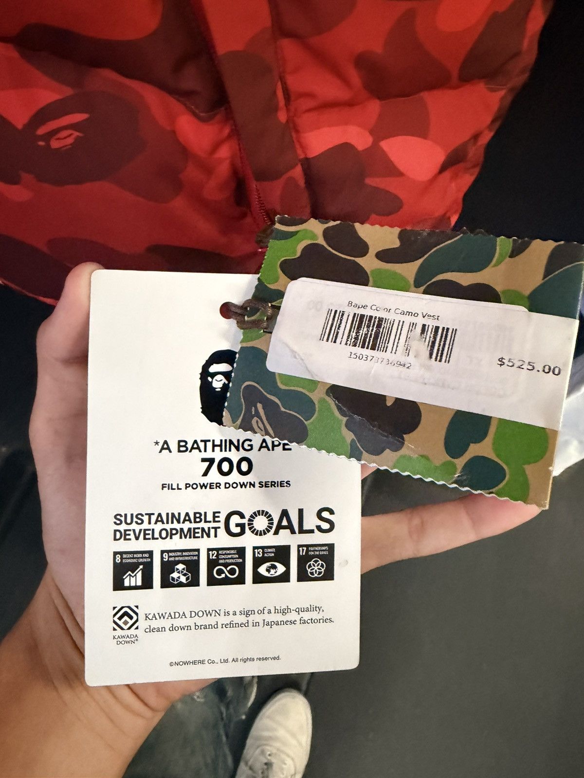 Bape Bape Red Camo Puffer Vest Size US XL / EU 56 / 4 - 6 Thumbnail