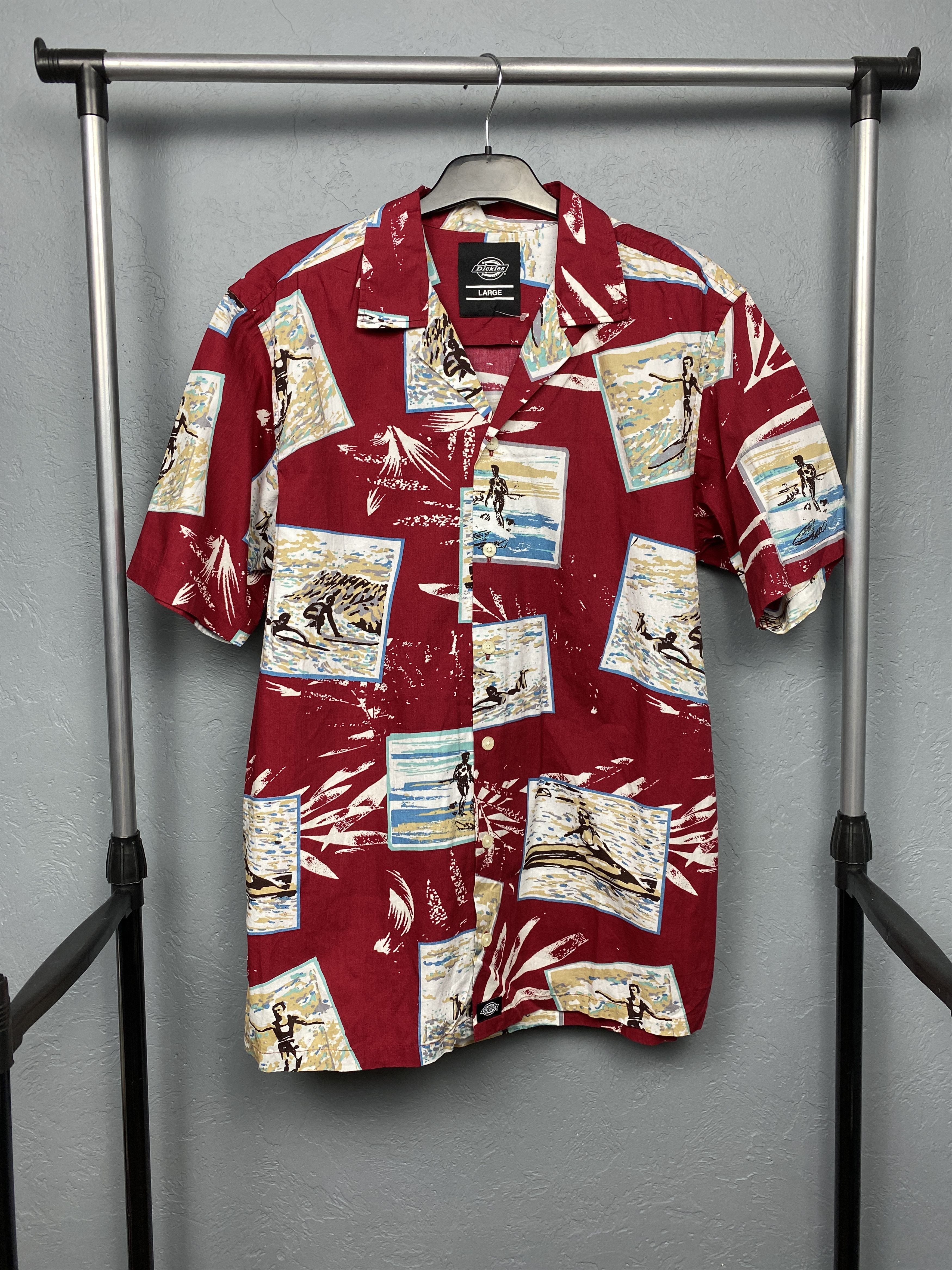 Dickies Dickies Vintage Mens Hawaiian Shirt Surf Style Size US L / EU 52-54 / 3 - 1 Thumbnail