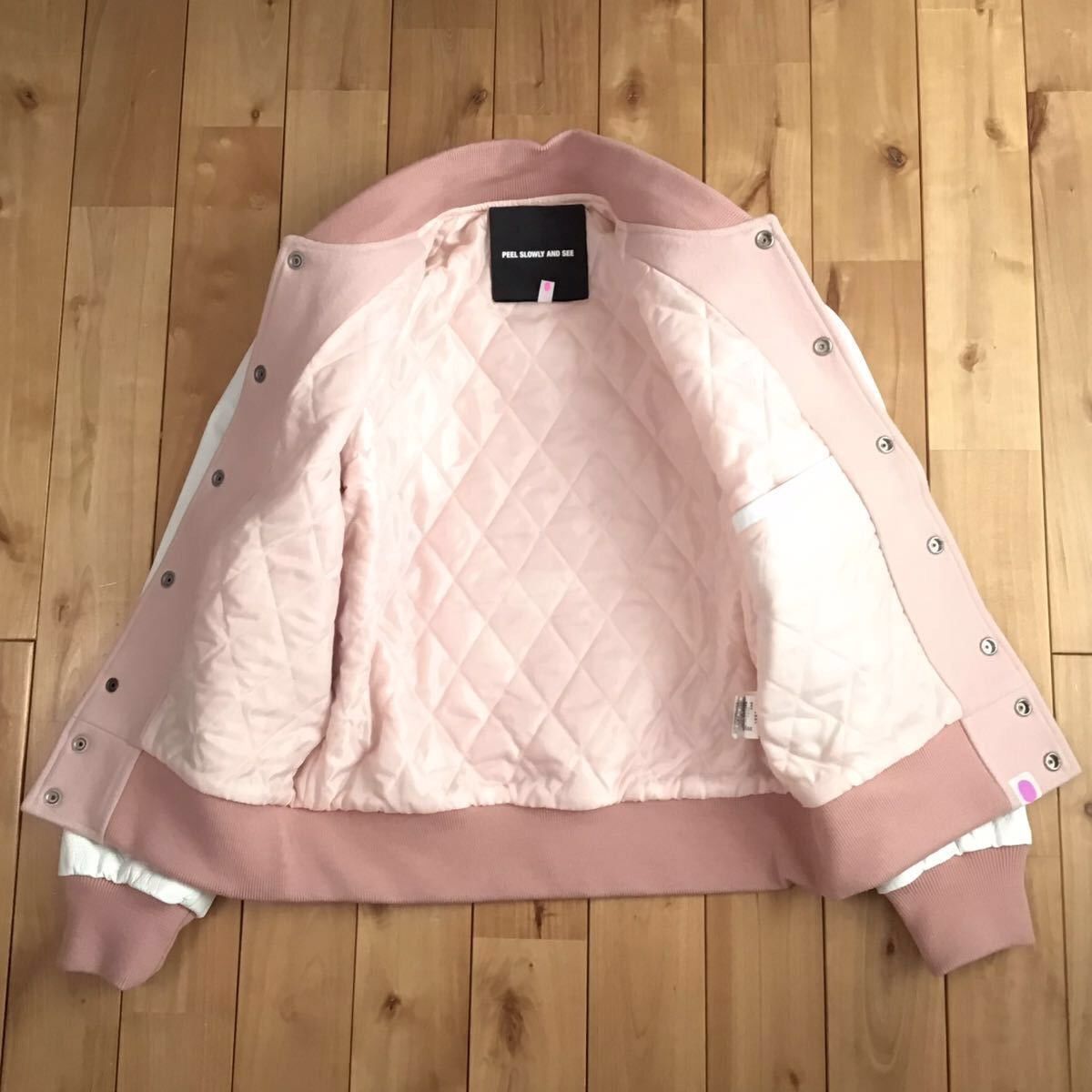 Bape × Nigo NFS Exclusive Sleeve Leather varsity jacket BAPE ape NIGO Size S / US 4 / IT 40 - 7 Thumbnail
