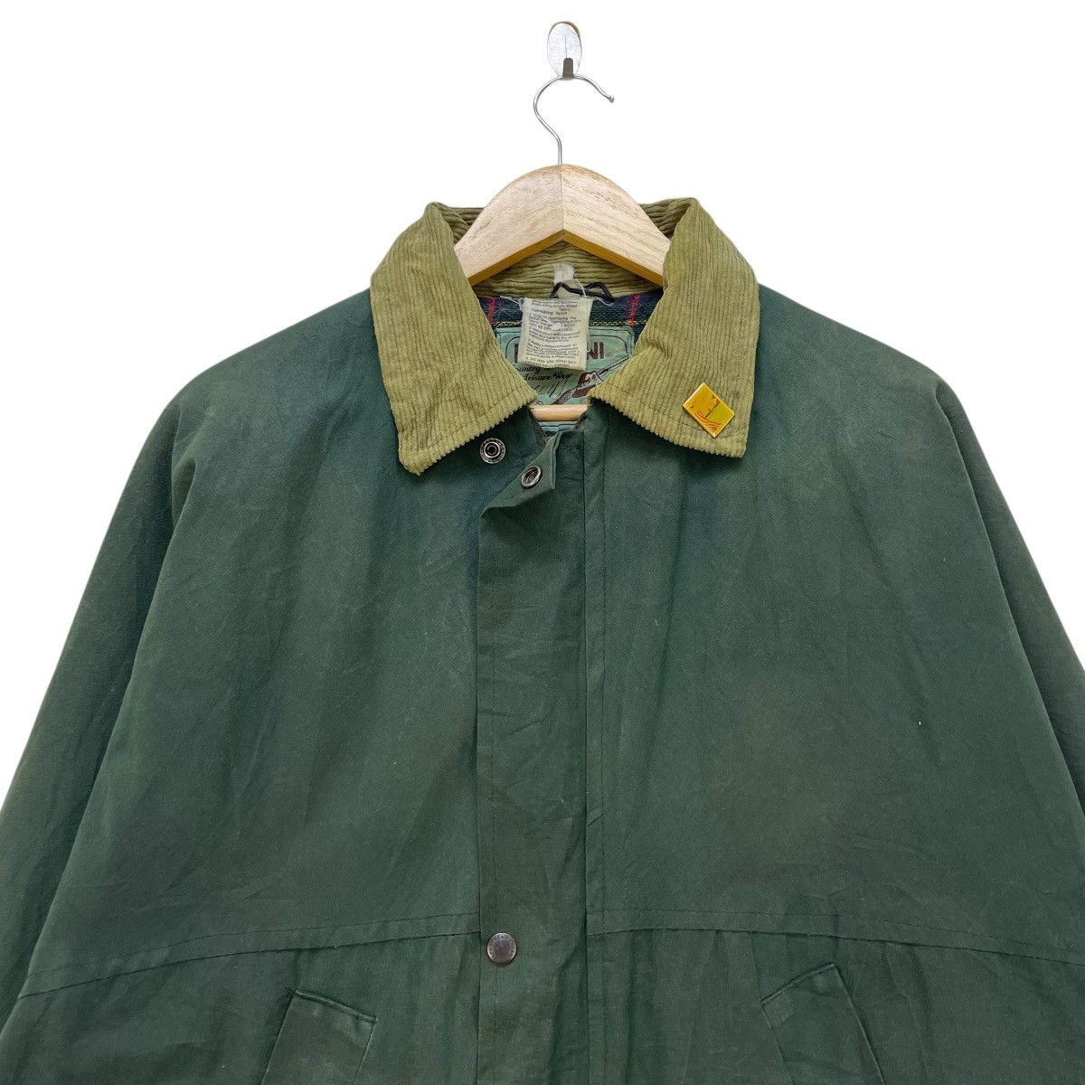 Barbour 💥Vintage 80s Pharhani country and leisure Waxed Jacket Size US L / EU 52-54 / 3 - 4 Thumbnail