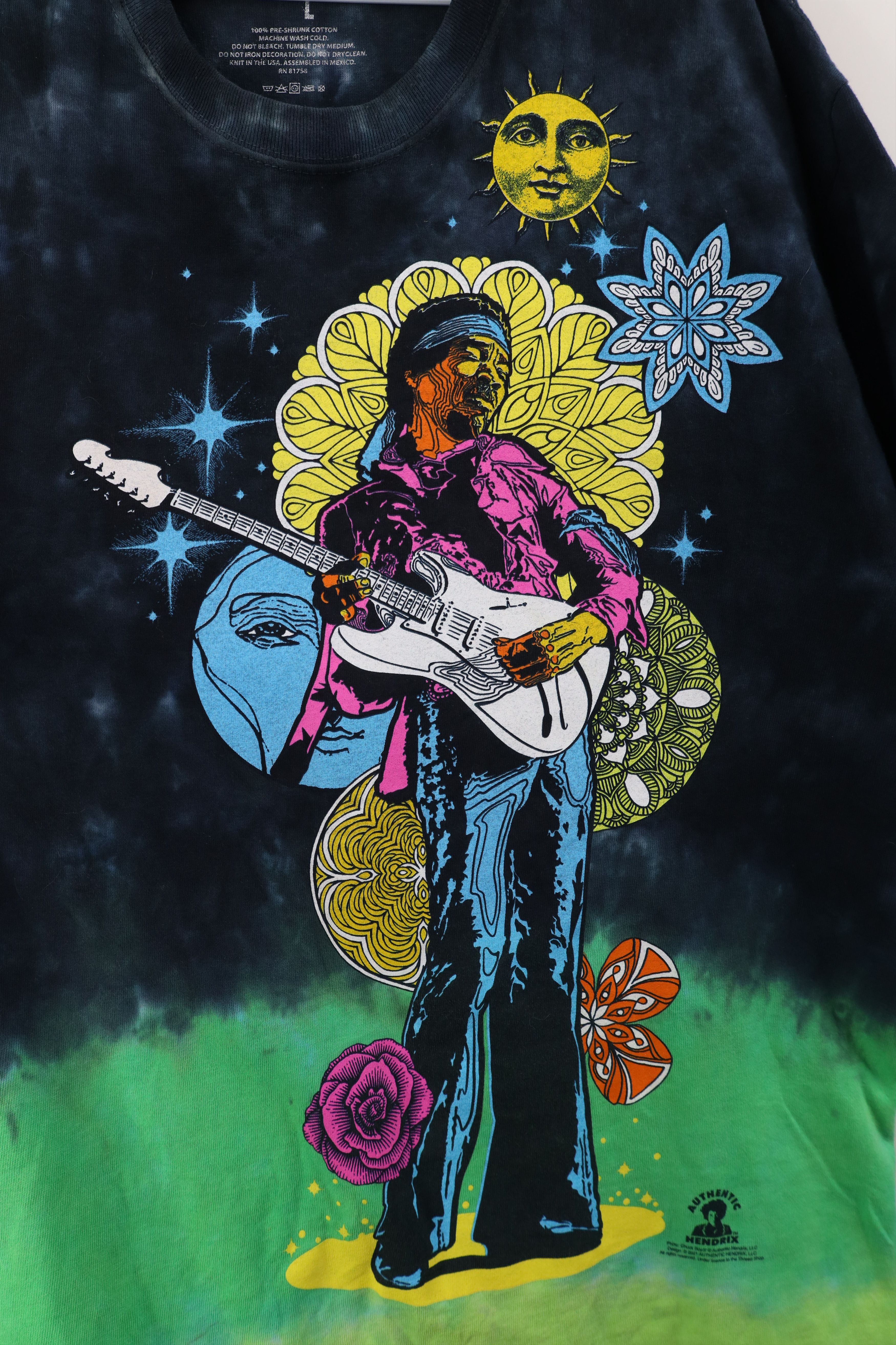 Liquid Blue Y2K Liquid Blue Wash Jimi Hendrix Band T-Shirt Moon Flower Size US L / EU 52-54 / 3 - 4 Thumbnail