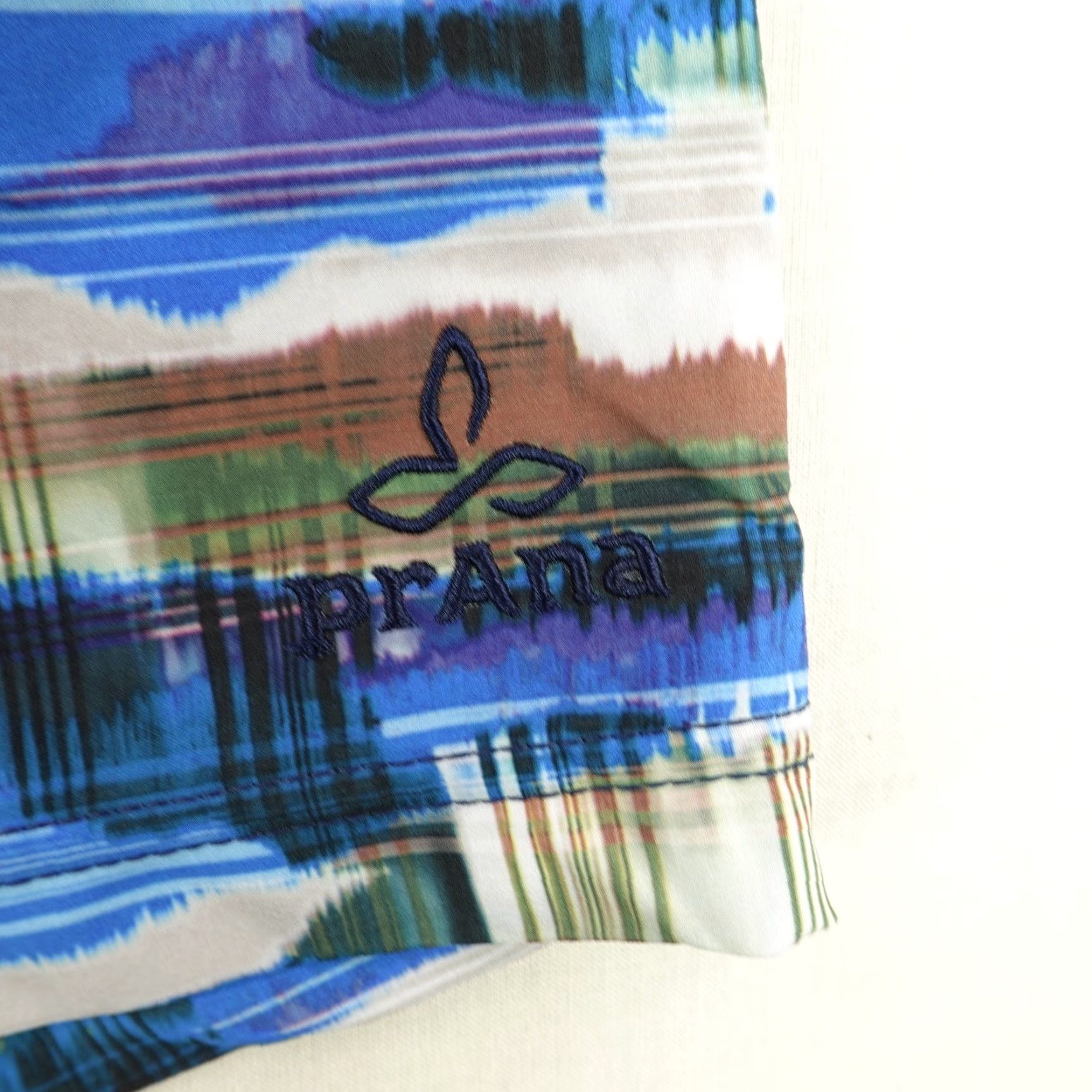 Prana Prana Board Shorts Mens 30 Blue Abstract Sediment Bathing Suit Swim Trunks Surf Size US 30 / EU 46 - 5 Thumbnail