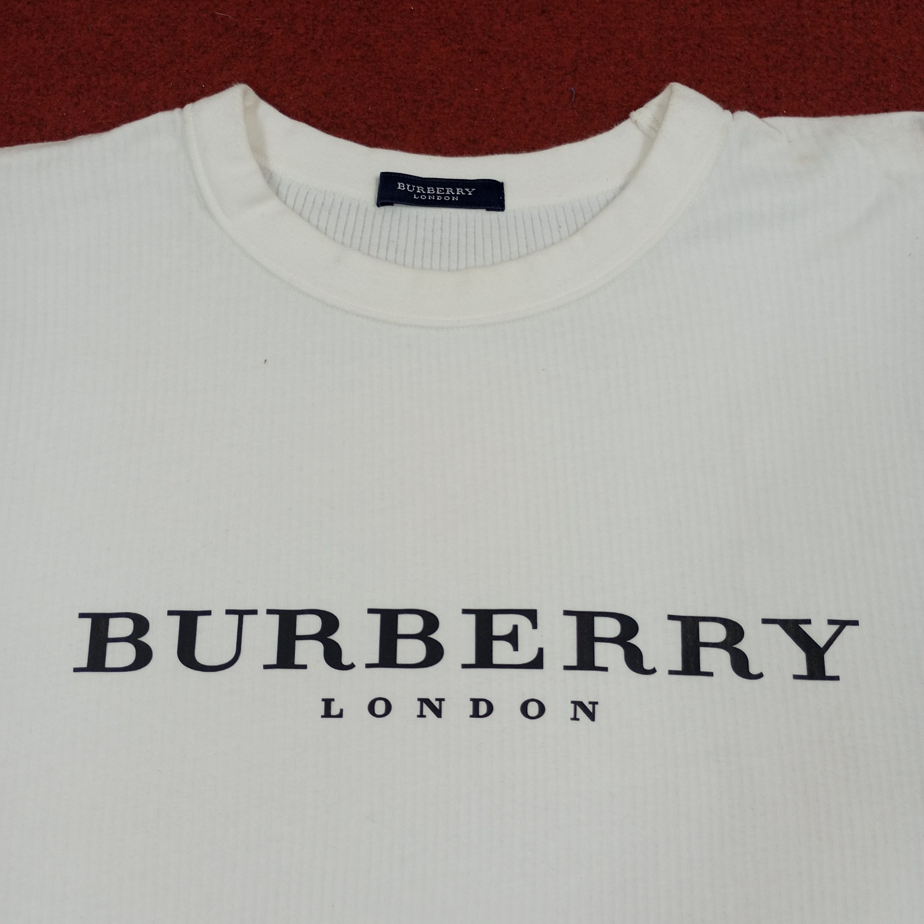 Burberry × Vintage Burberry London Fashion Brand Custom Art Long Sleeve Tshirt Size US L / EU 52-54 / 3 - 2 Thumbnail