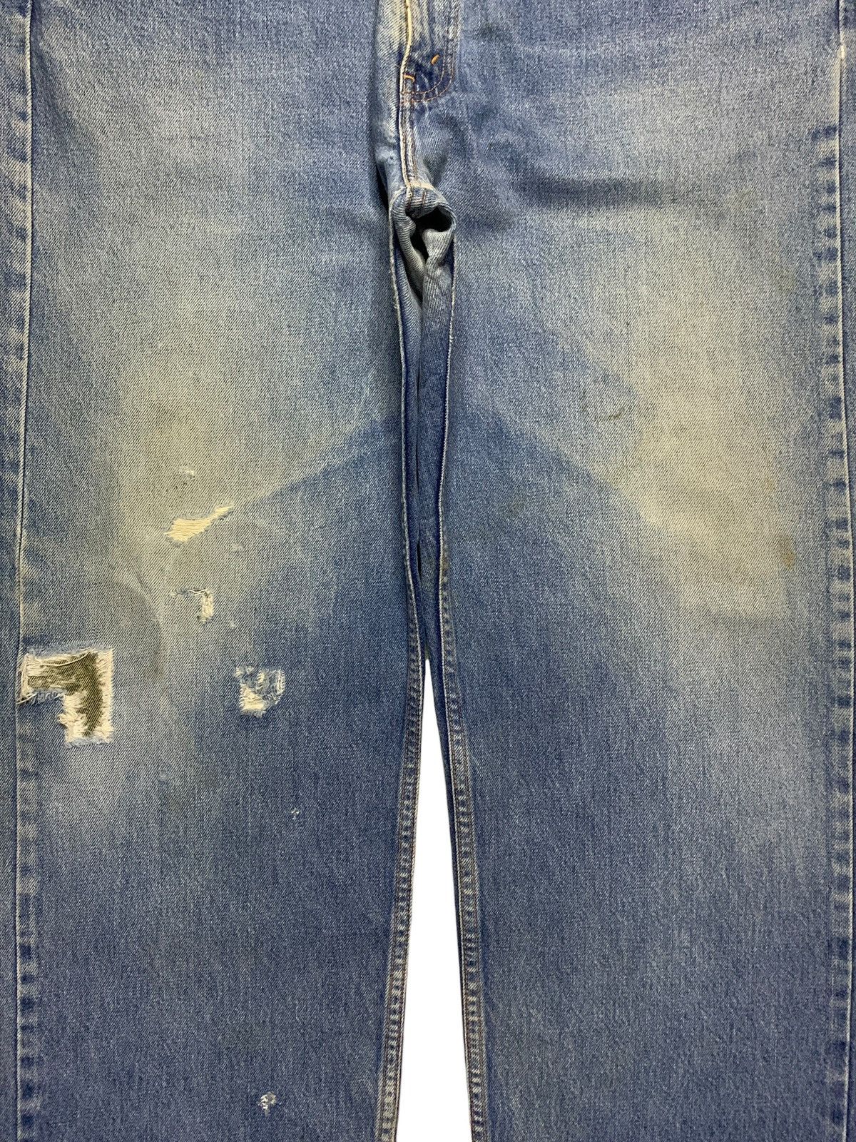 Levi's × Levi's Vintage Clothing Vintage 80s Levis 612 Orange Tab Mud Wash Ripped Baggy Jeans Size US 39 - 5 Thumbnail