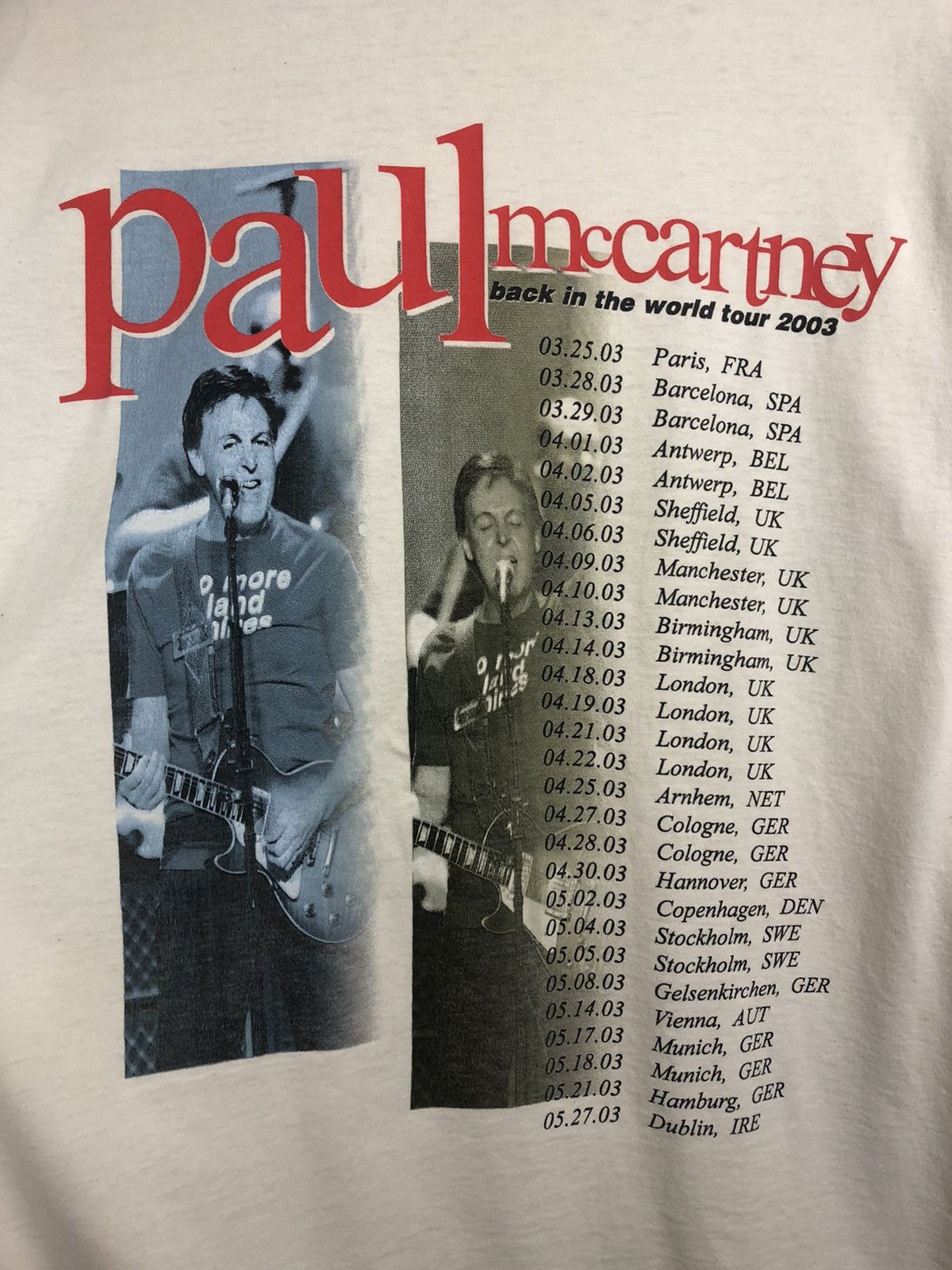 Vintage paul mccartney 2003 vintage T-shirts rare size XL Size US L / EU 52-54 / 3 - 7 Thumbnail