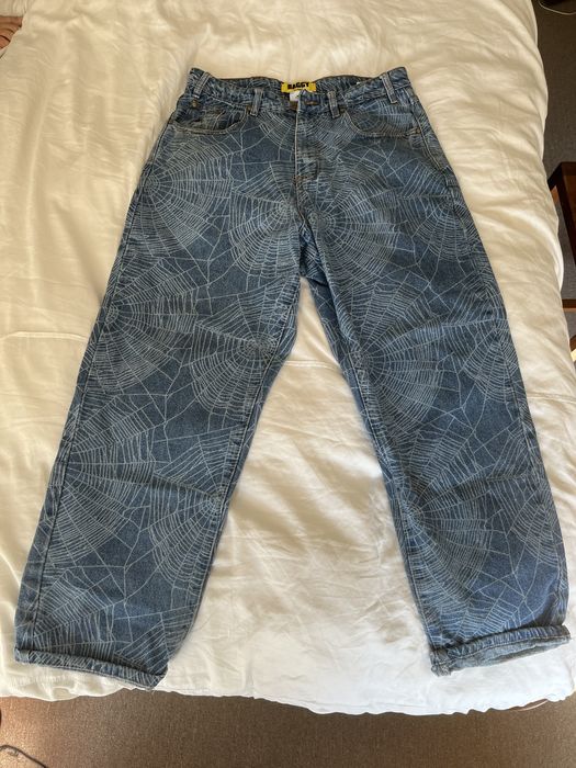 Butter Goods Butter Goods Spider Web Denim baggy jeans | Grailed