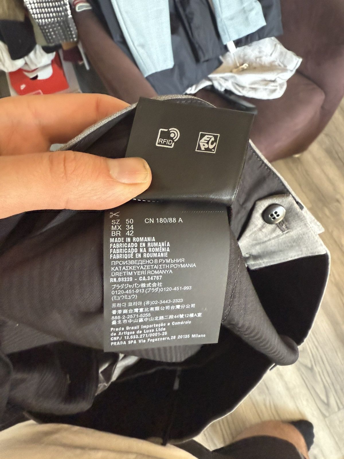 Prada Slim Wool Trousers in Grey Size US 34 / EU 50 - 12 Thumbnail