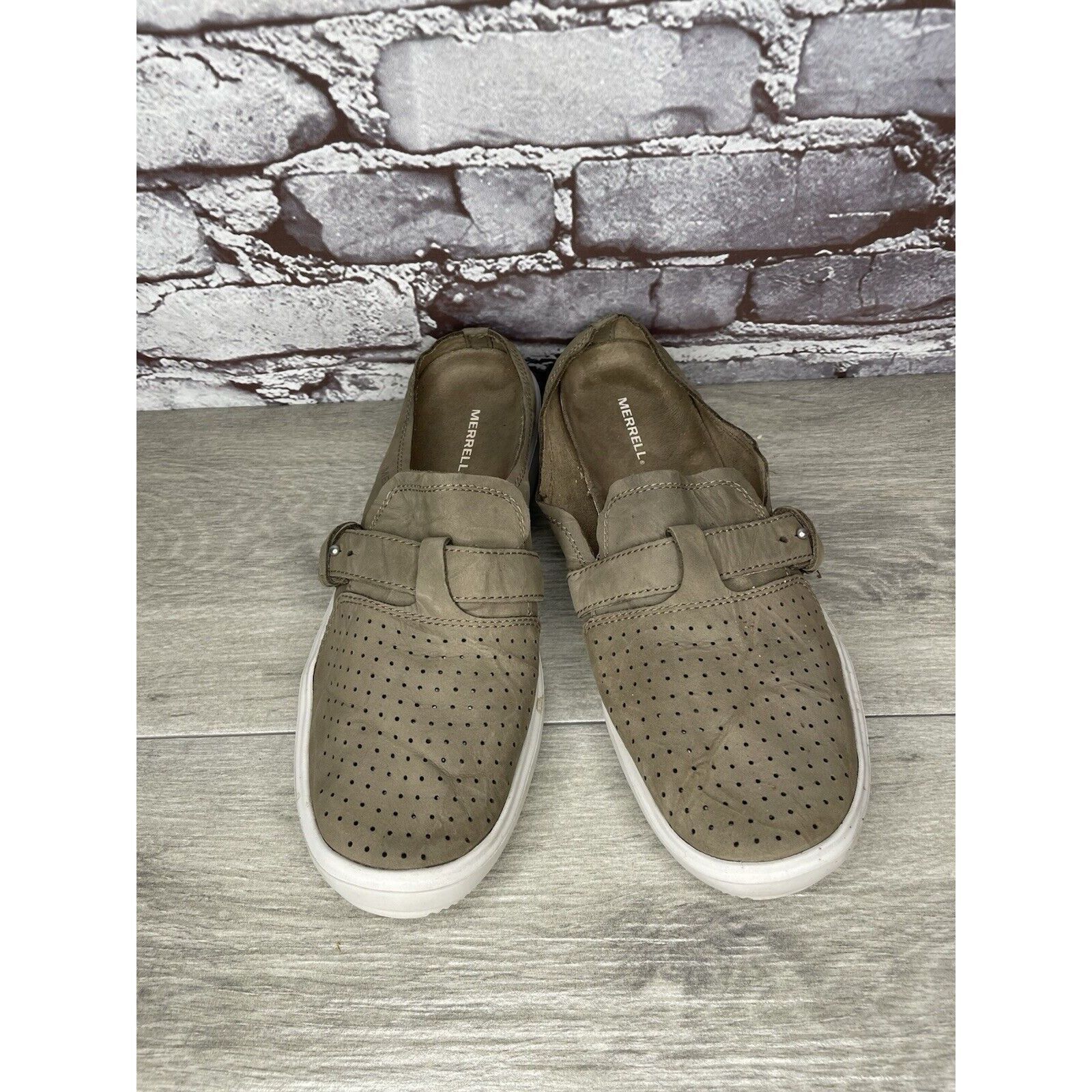Merrell Merrell Perforated Gray Nubuck Around Town City Slip On Shoe Size US 9.5 / IT 39.5 - 4 Thumbnail