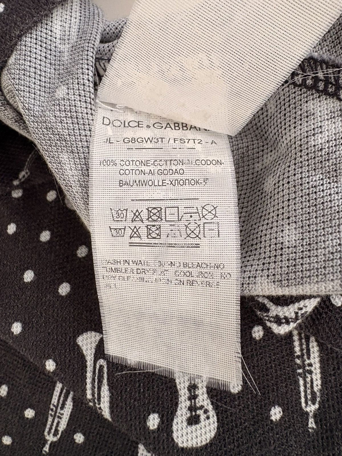 Dolce & Gabbana Dolce & Gabbana Guitar & Trumpet Print Polo — IT 48 Size US M / EU 48-50 / 2 - 4 Thumbnail