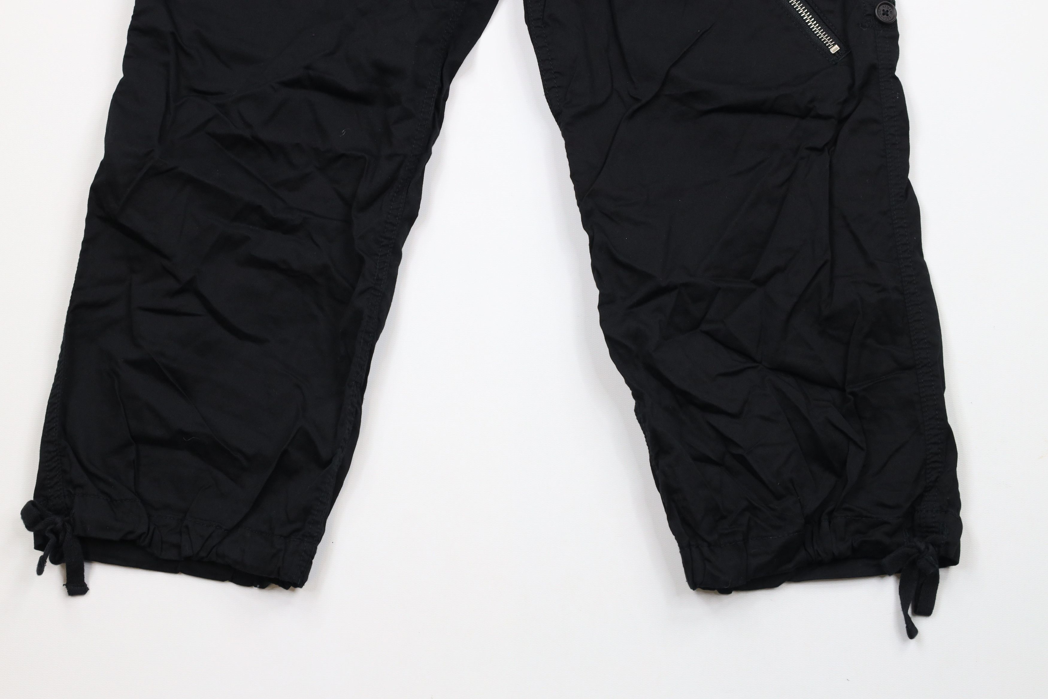 Armani Exchange × Vintage New Armani Exchange Roll Cuff Capris Shorts Black Cotton Size 31" - 4 Thumbnail