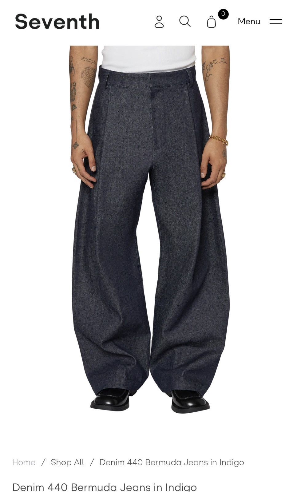 Seventh Seventh Bermuda 440 Bermuda Jeans in Indigo Size US 33 - 1 Thumbnail