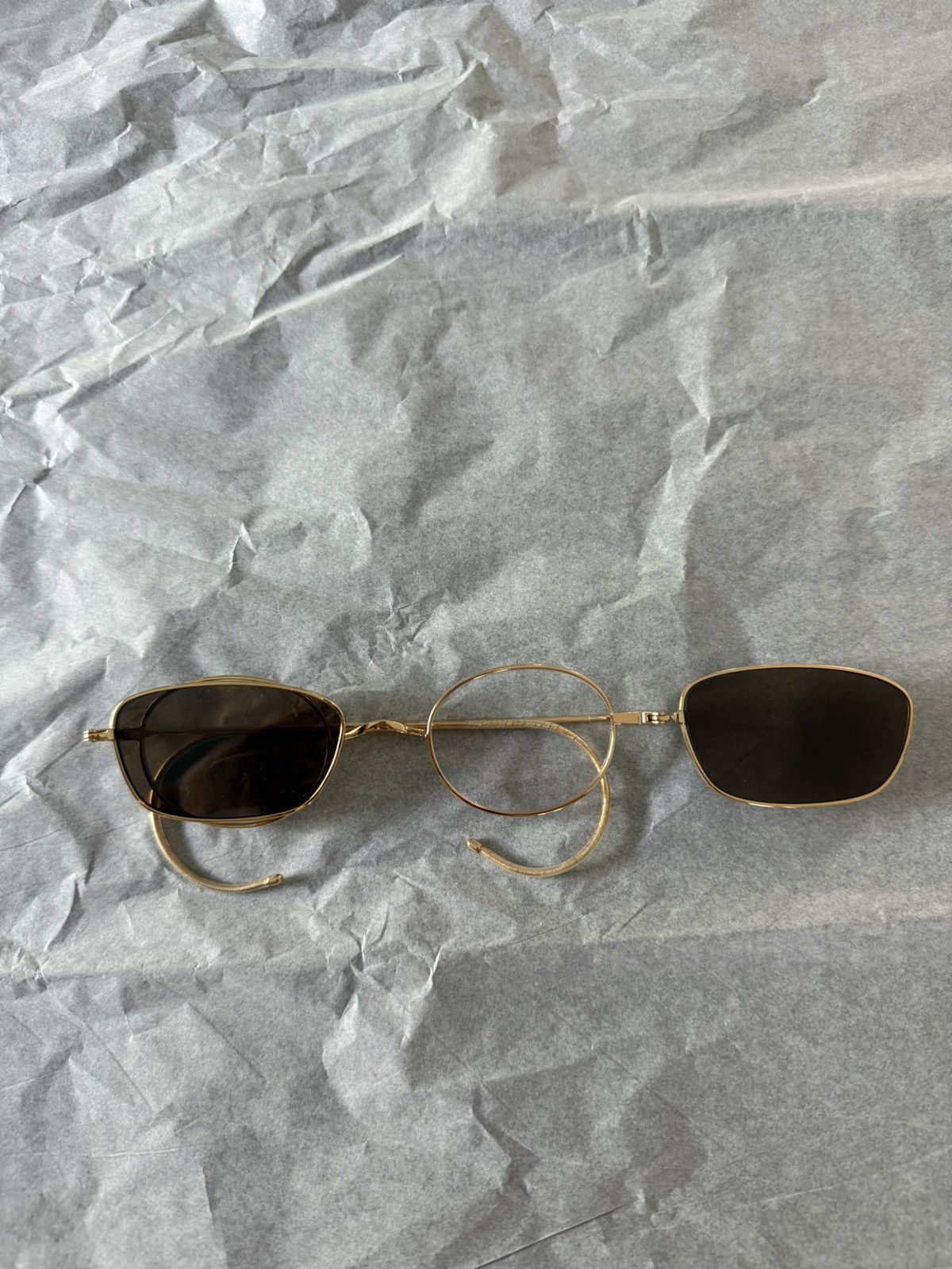KOZABURO Kozaburo SS24 Blinker Glasses Shiny Gold Size ONE SIZE - 7 Thumbnail