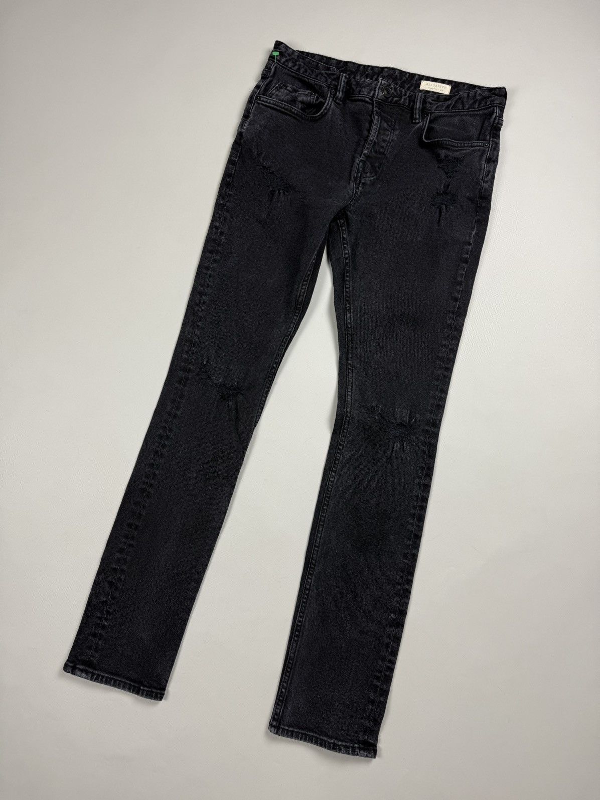 Allsaints × Japanese Brand Allsaints Cigarette Damaged Distressed Denim Skinny Jeans Size US 30 / EU 46 - 6 Thumbnail
