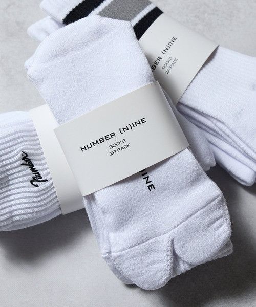 Number (N)ine Number nine PLAIN 2 PACK RIB TABI SOCKS Size ONE SIZE - 2 Thumbnail