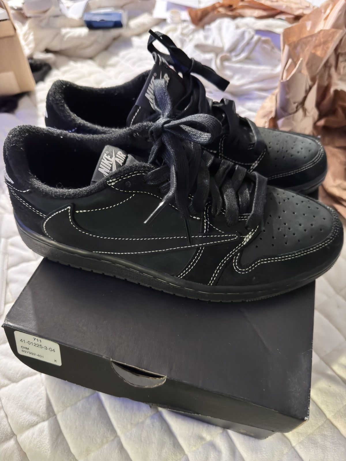Nike × Travis Scott Travis Scott Black Phantom 1s Size US 7.5 / EU 40-41 - 9 Thumbnail