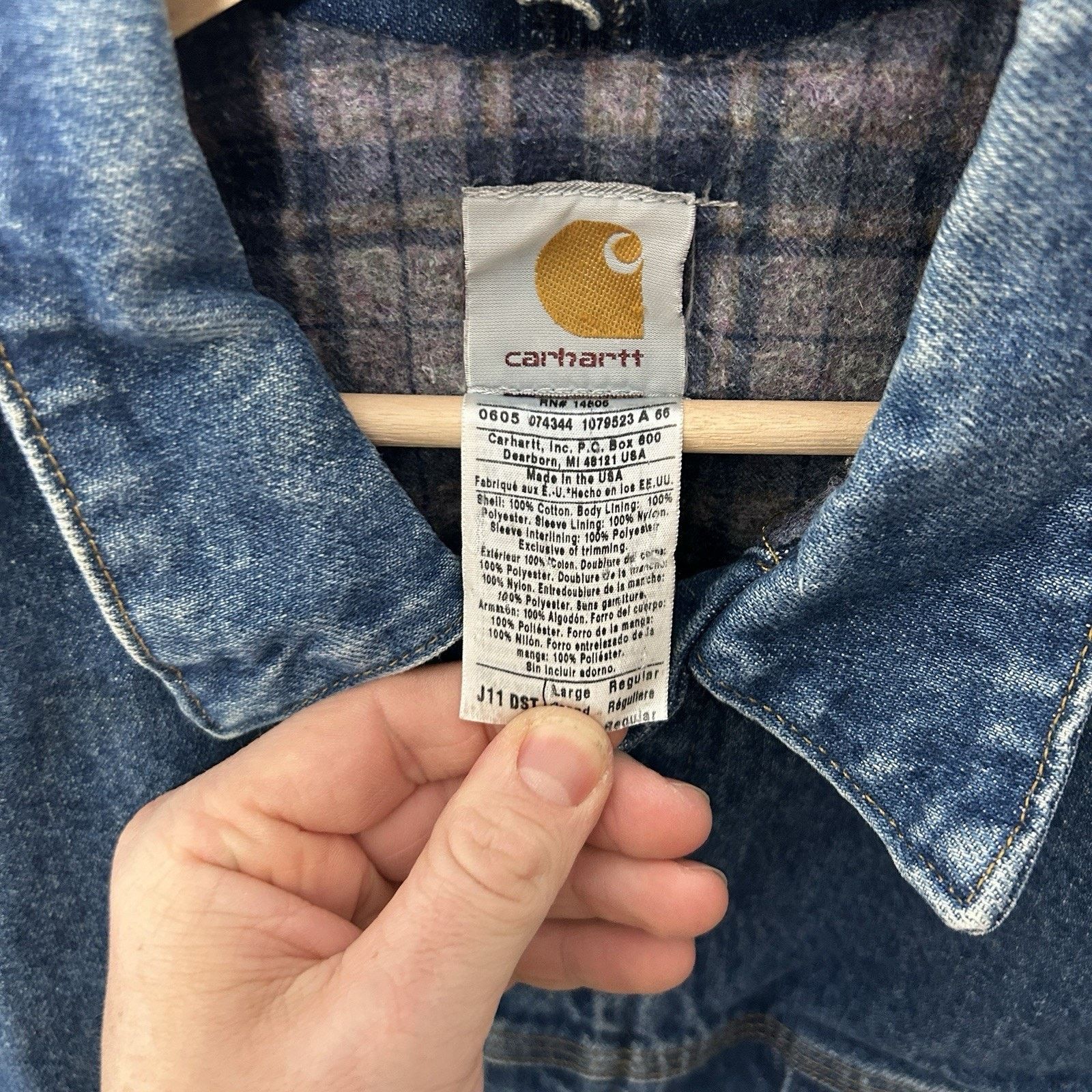 Carhartt Vintage Carhartt Blanket-Lined Trucker Jacket “Darkstone” Size US L / EU 52-54 / 3 - 11 Thumbnail
