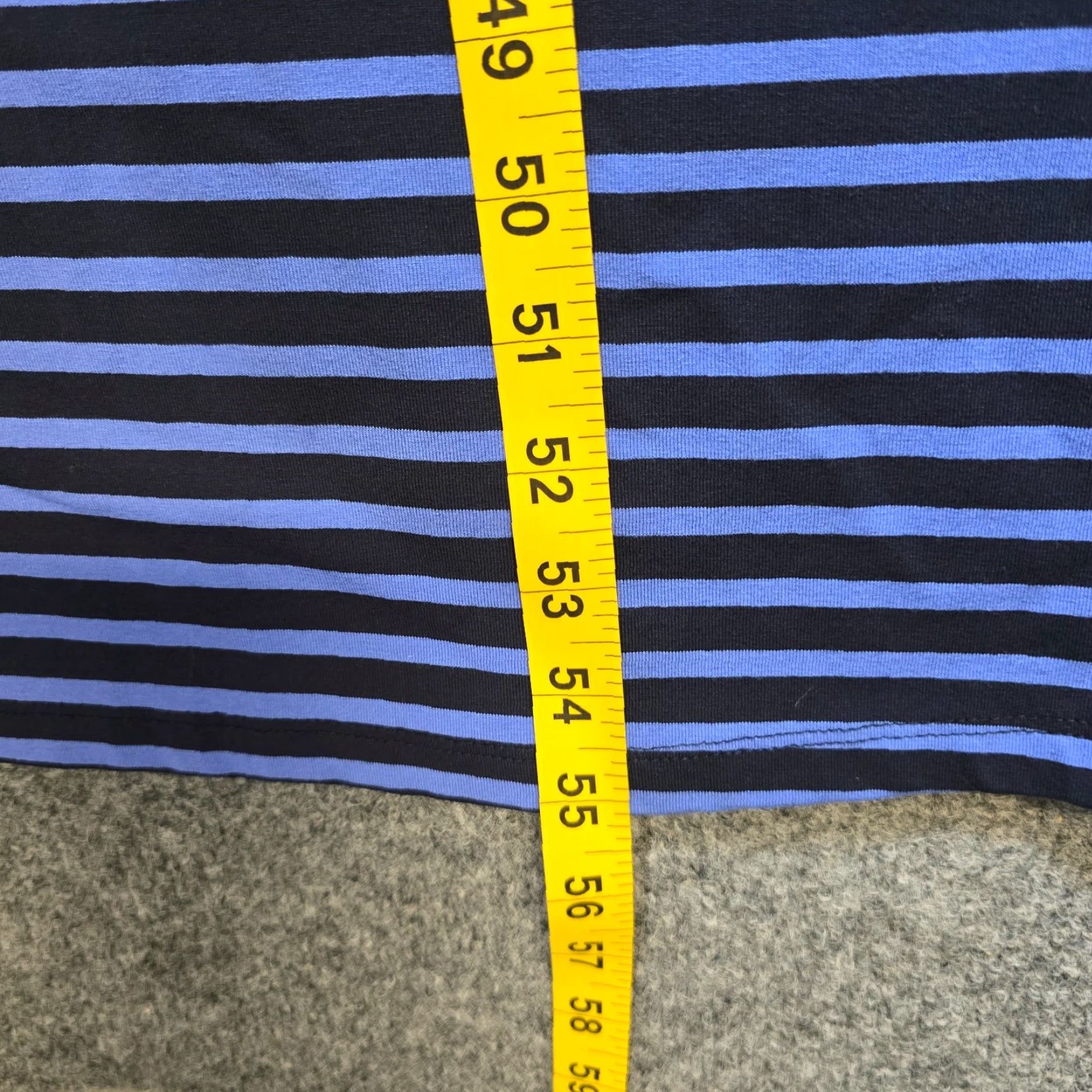 Vintage Chicos Dress Maxi Womens Large Blue Striped Sleeveless Casual Knit Rayon Spandex Size L / US 10 / IT 46 - 6 Thumbnail
