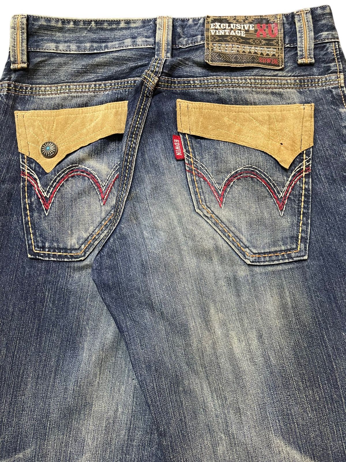 Edwin Edwin XV Exclusive Vintage Mud Wash Clawmark Wide Leg Jeans Size US 32 / EU 48 - 6 Thumbnail