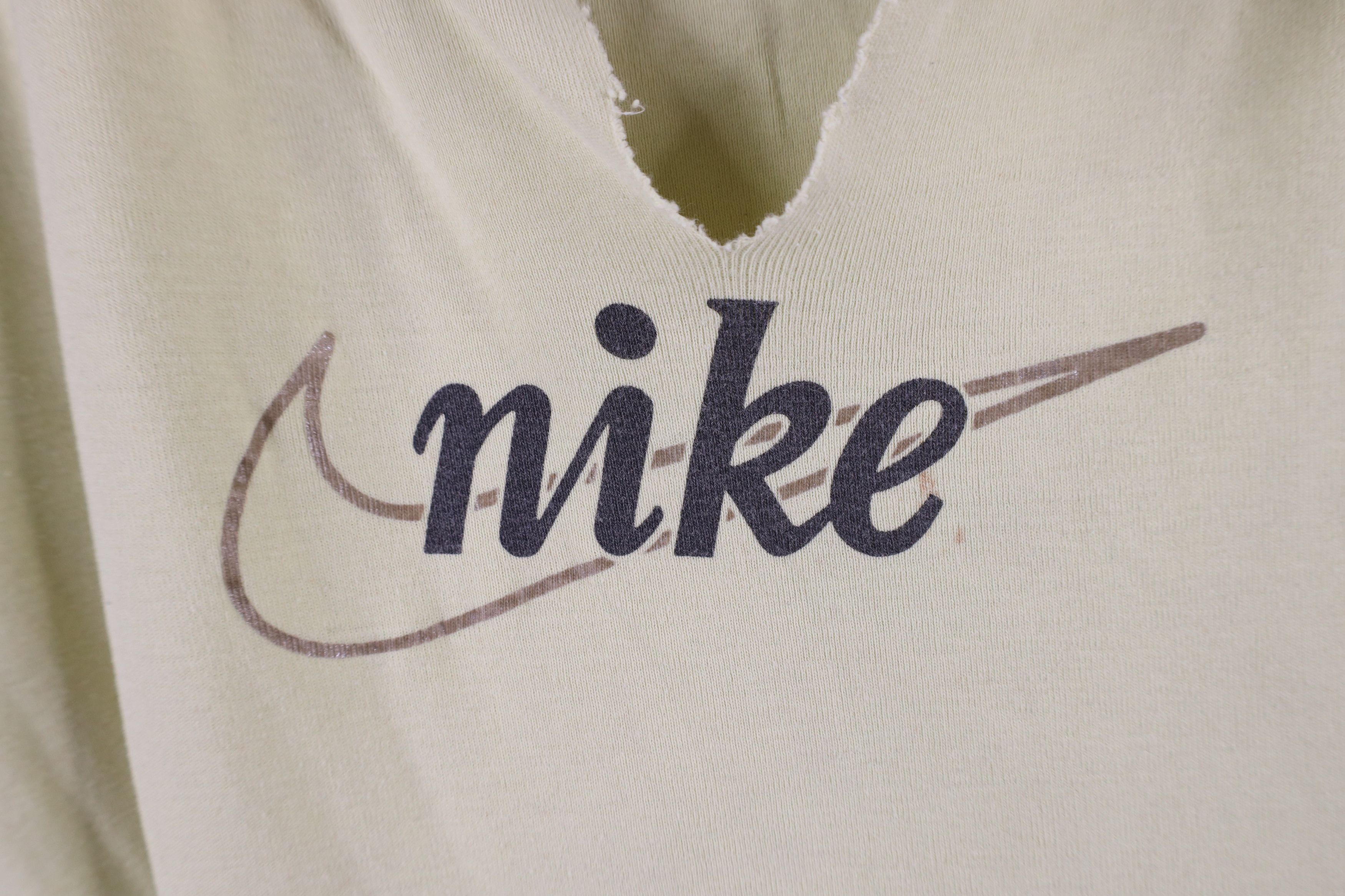 Nike × Vintage Vintage Y2K Nike Travis Scott Big Swoosh Ribbed T-Shirt Size L / US 10 / IT 46 - 4 Thumbnail