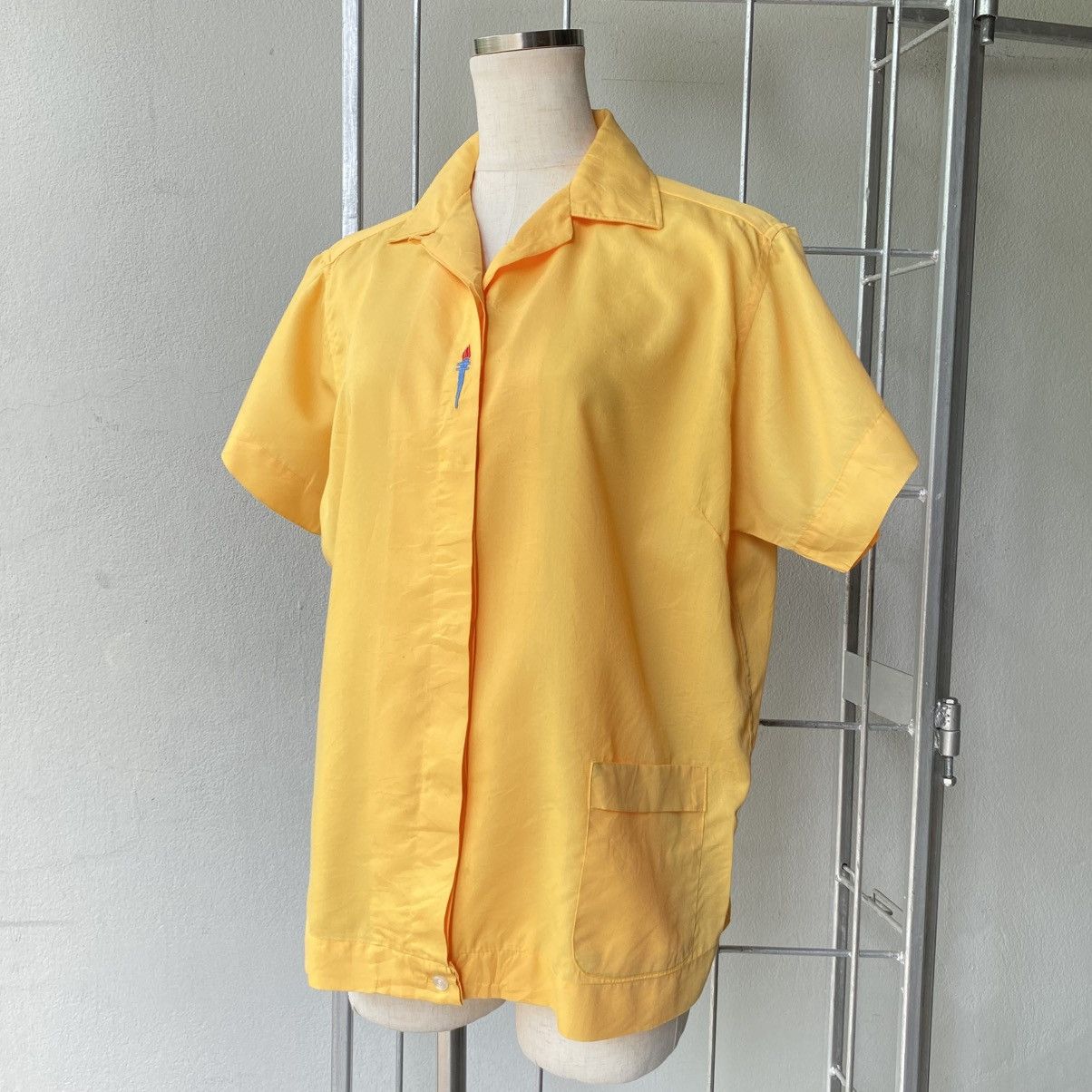 Other Hilton Yellow Short-Sleeve Bowling Shirt Size XS / US 0-2 / IT 36-38 - 24 Thumbnail
