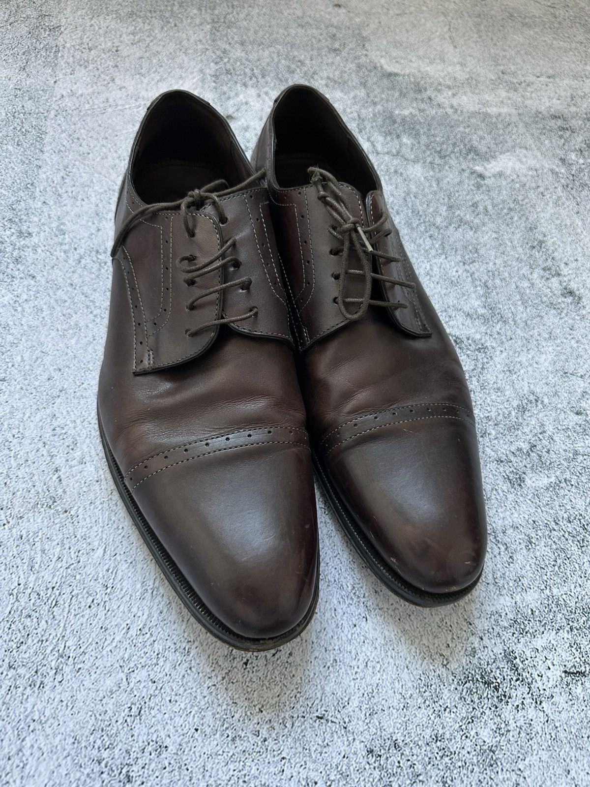 Balmain Balmain Leather Classic Brown Shoes 45 EU Size US 11.5 / EU 44-45 - 3 Thumbnail