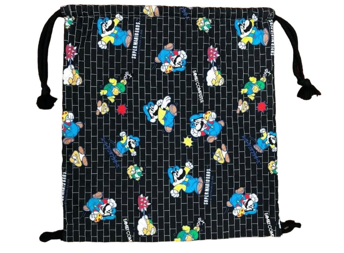 Anime × Nintendo × Vintage Vintage 90s Super Mario Bros Nintendo Drawstring Bag Size ONE SIZE - 4 Thumbnail