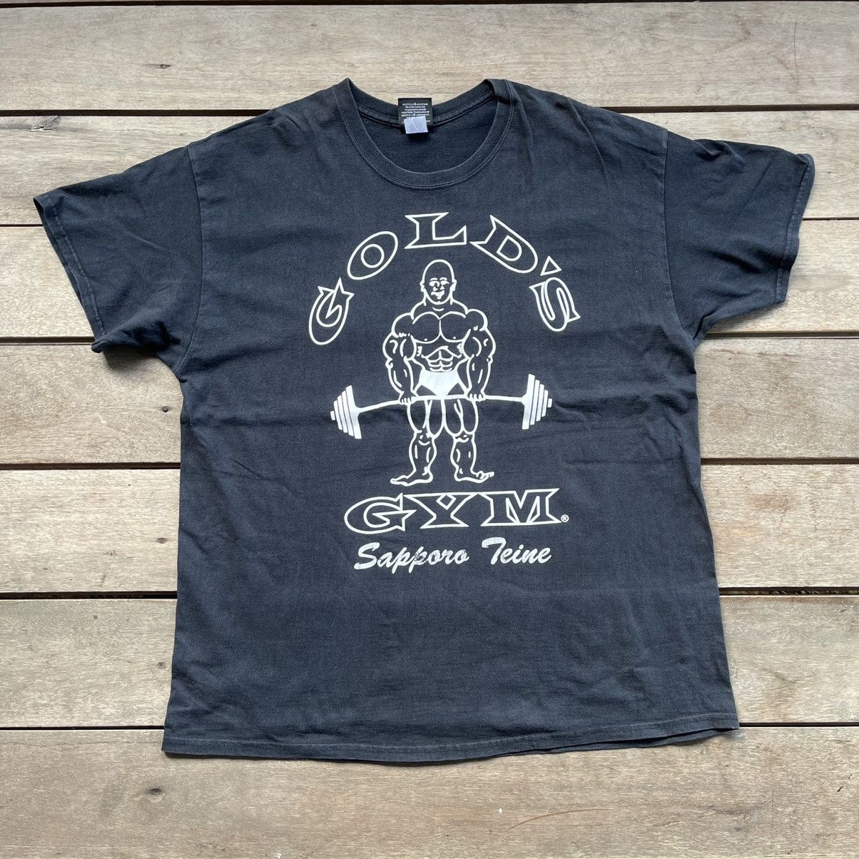 Vintage Thrashed Faded Vintage Gold’s Gym Tee Size US XL / EU 56 / 4 - 6 Thumbnail