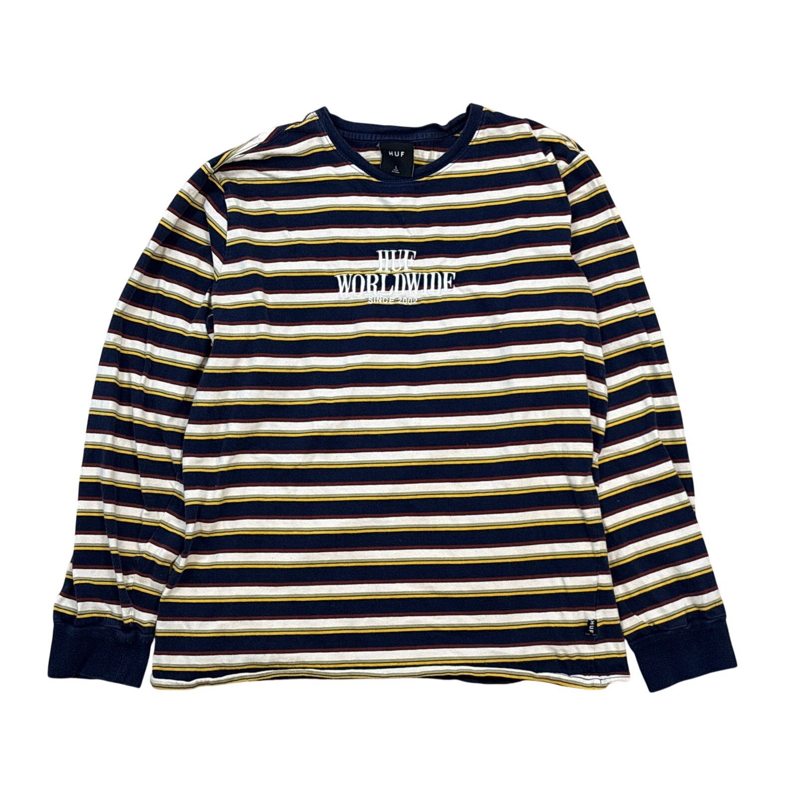 Huf HUF worldwide since 2002 embroidered Large long sleeve shirt Size US L / EU 52-54 / 3 - 2 Thumbnail