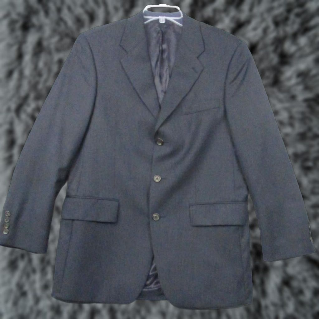 Ralph Lauren Ralph Lauren Blazer Wool Cashmere Jacket 38R Navy Striped - Men - Blazer - 38 - Blue - Vintage? No Size 38R - 1 Thumbnail