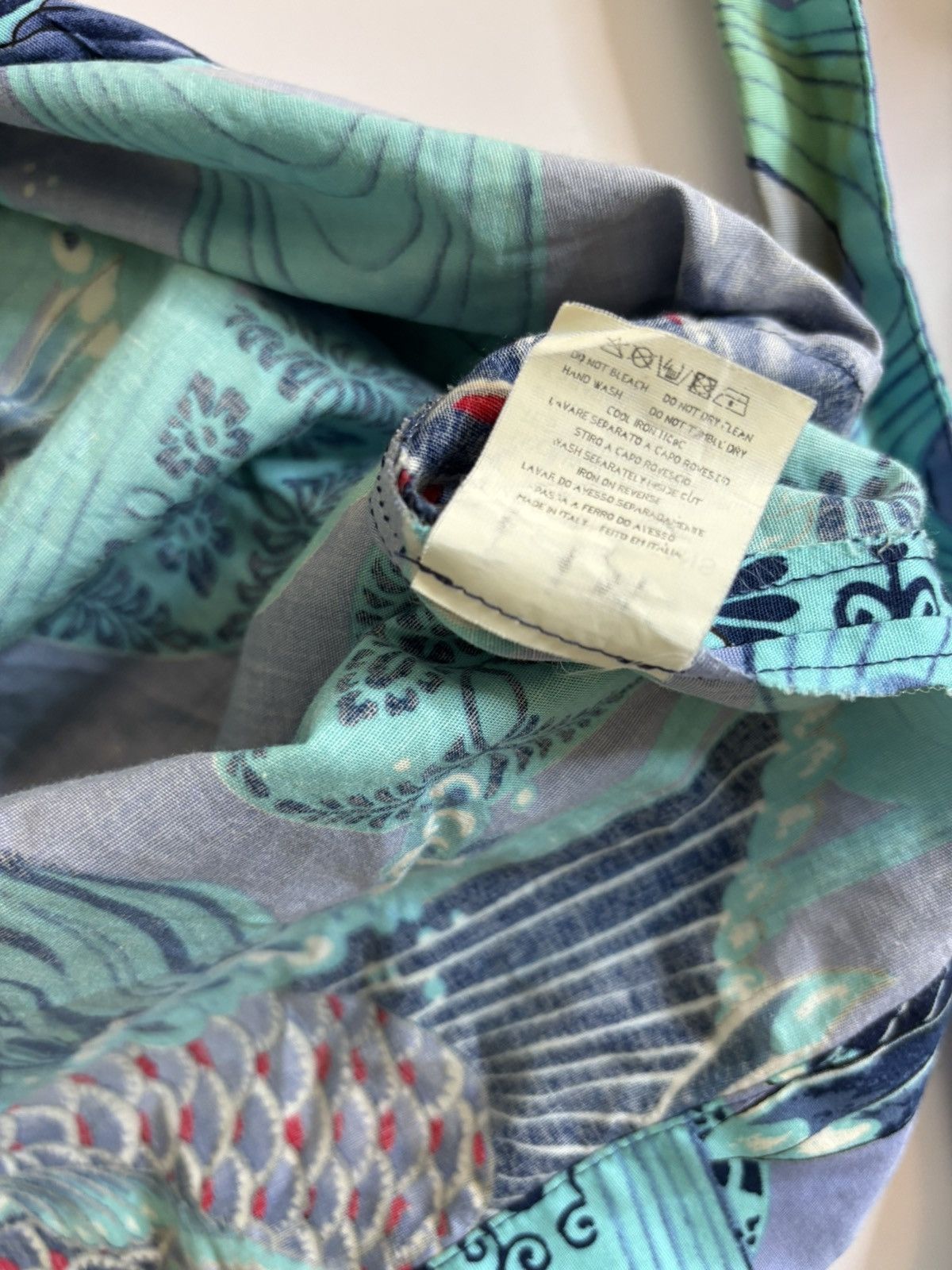 Moschino × Vintage Vintage Moschino Blue Koi Fish Kimono Wrap Top Size S / US 4 / IT 40 - 16 Thumbnail