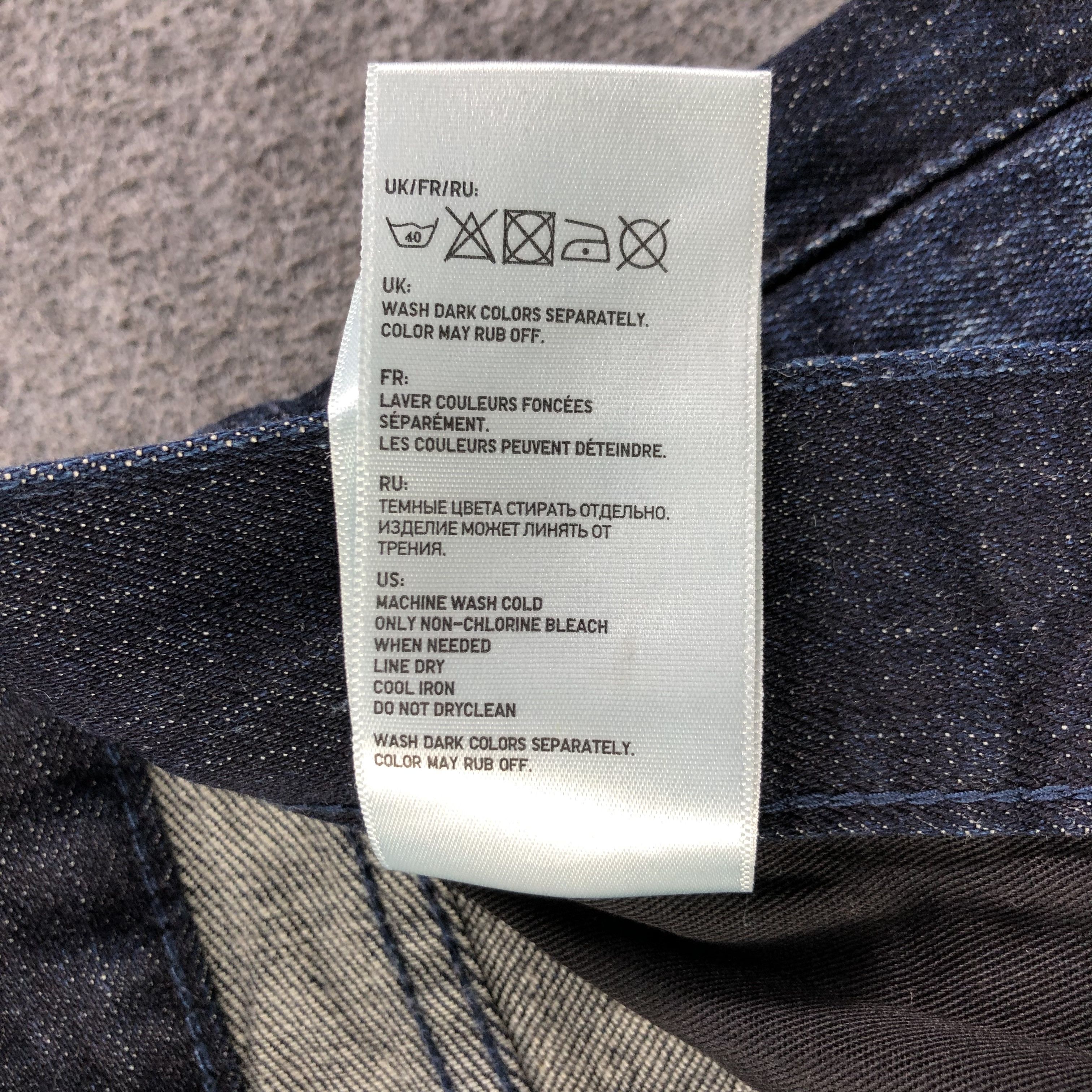 Japanese Brand Uniqlo S001 Jeans Blue Slim Fit Denim -J2847 Size US 33 - 11 Thumbnail