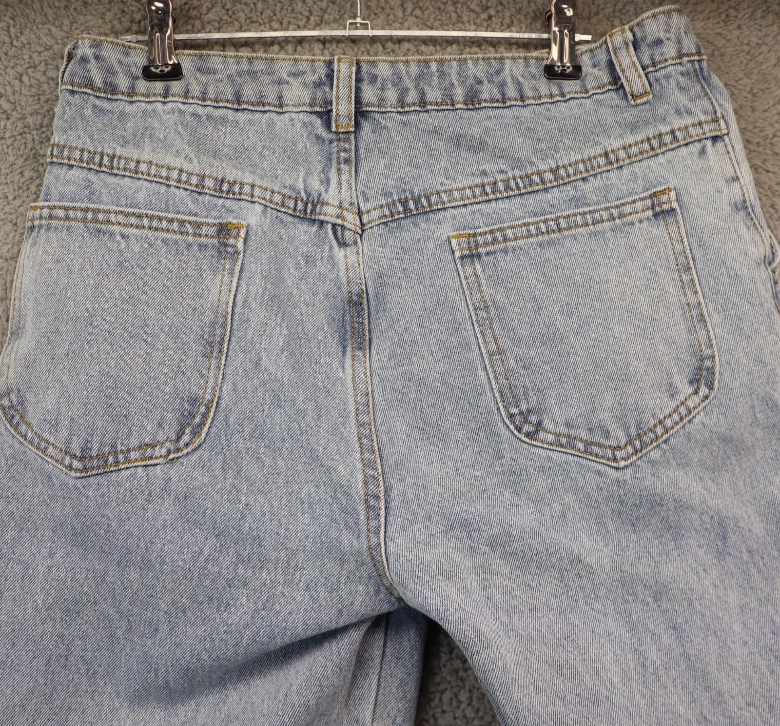 Other 12th Tribe Women Medium Blue Jeans Wide leg Tie Cuff Unique Size 32" / US 10 / IT 46 - 2 Thumbnail