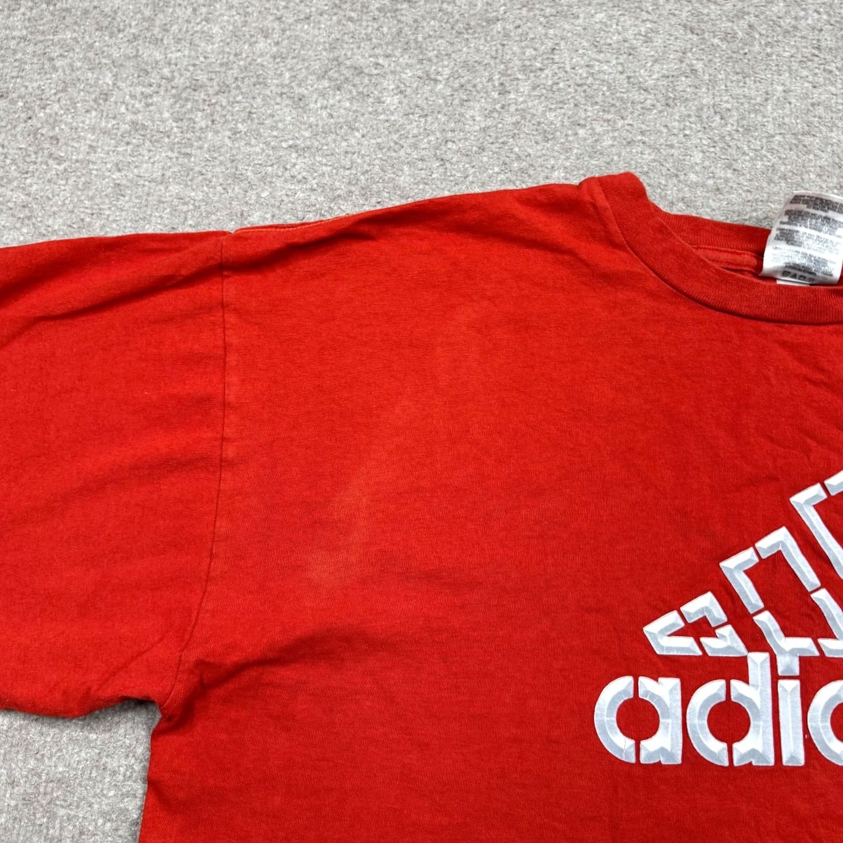 Adidas adidas Mens Shirt Red 2XL Short Sleeve Logo Casual Performance Vintage Shirt Size US XXL / EU 58 / 5 - 3 Thumbnail