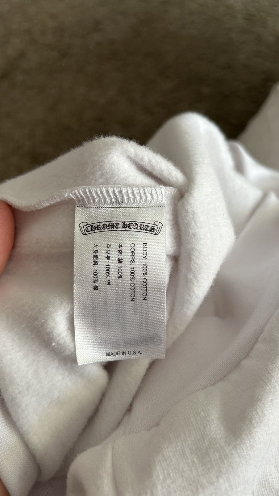 Chrome Hearts Chrome Hearts White Vertical Logo Hoodie Size US M / EU 48-50 / 2 - 9 Thumbnail