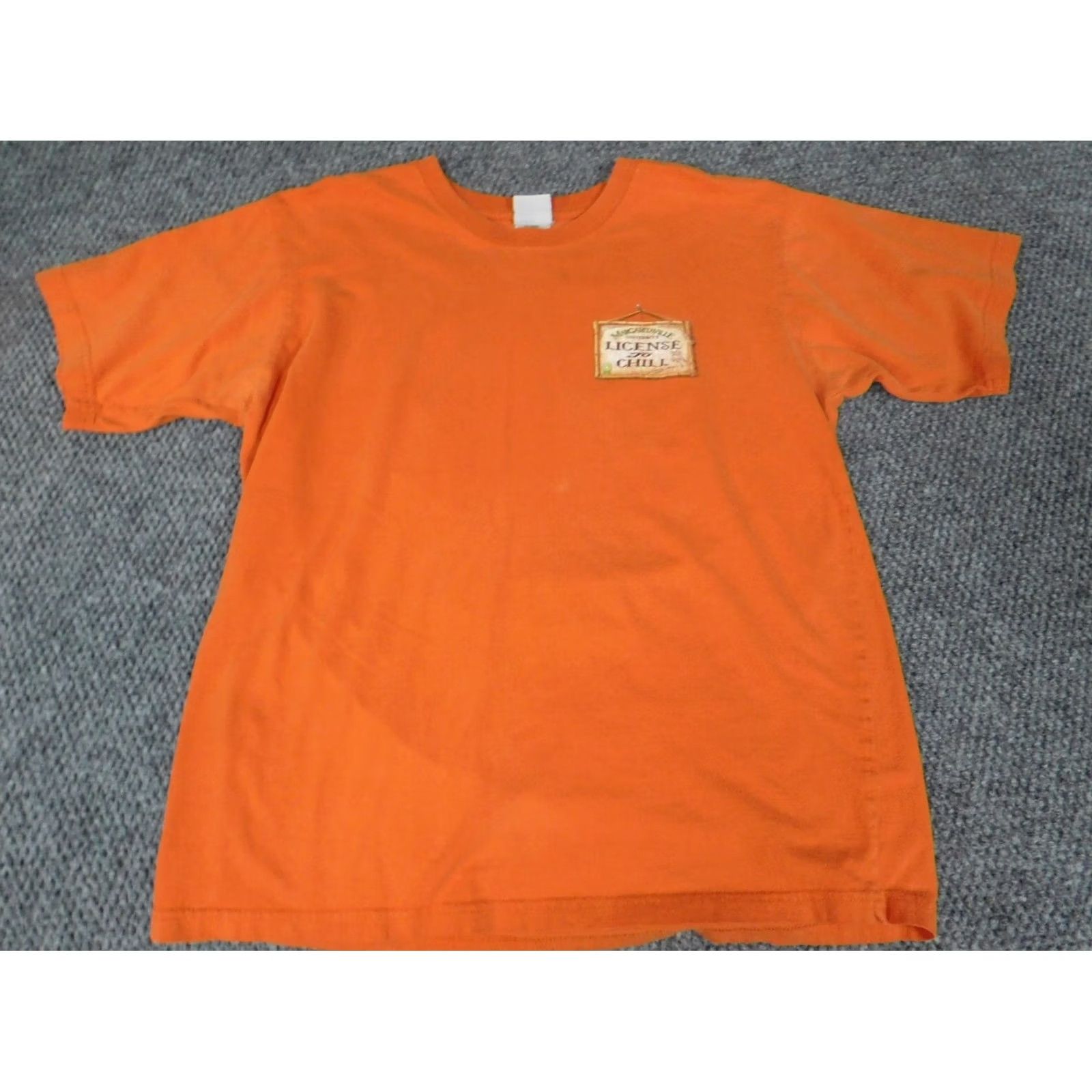 Vintage Margaritaville Mens T-Shirt Orange Short Sleeve Henley Cotton Spandex Logo Parrot Classic 90s? No, not applicable (remove). Size US M / EU 48-50 / 2 - 2 Thumbnail