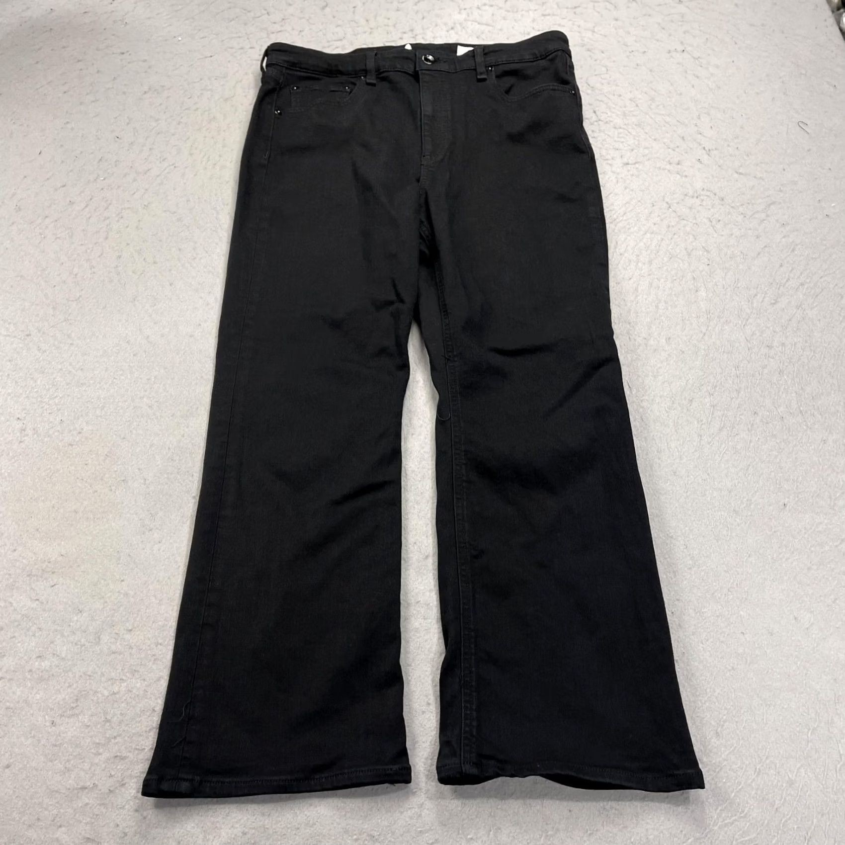Rag & Bone VINTAGE Rag & Bone Jeans Womens 32 Black Nina High Rise Ankle Flare Stretch Denim Size 24" / US 00 / IT 34 - 2 Thumbnail