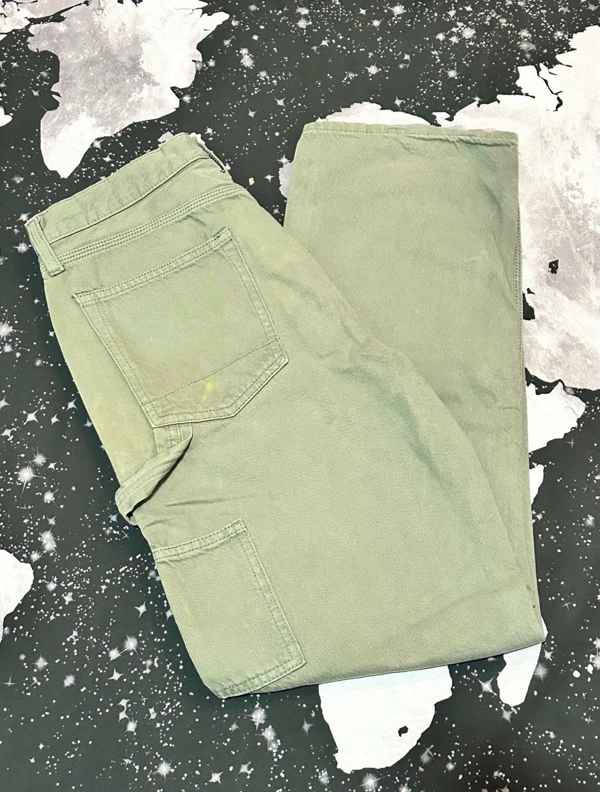 Aeropostale Aeropostale Mens Green Carpenter Jeans Size US 29 - 3 Thumbnail