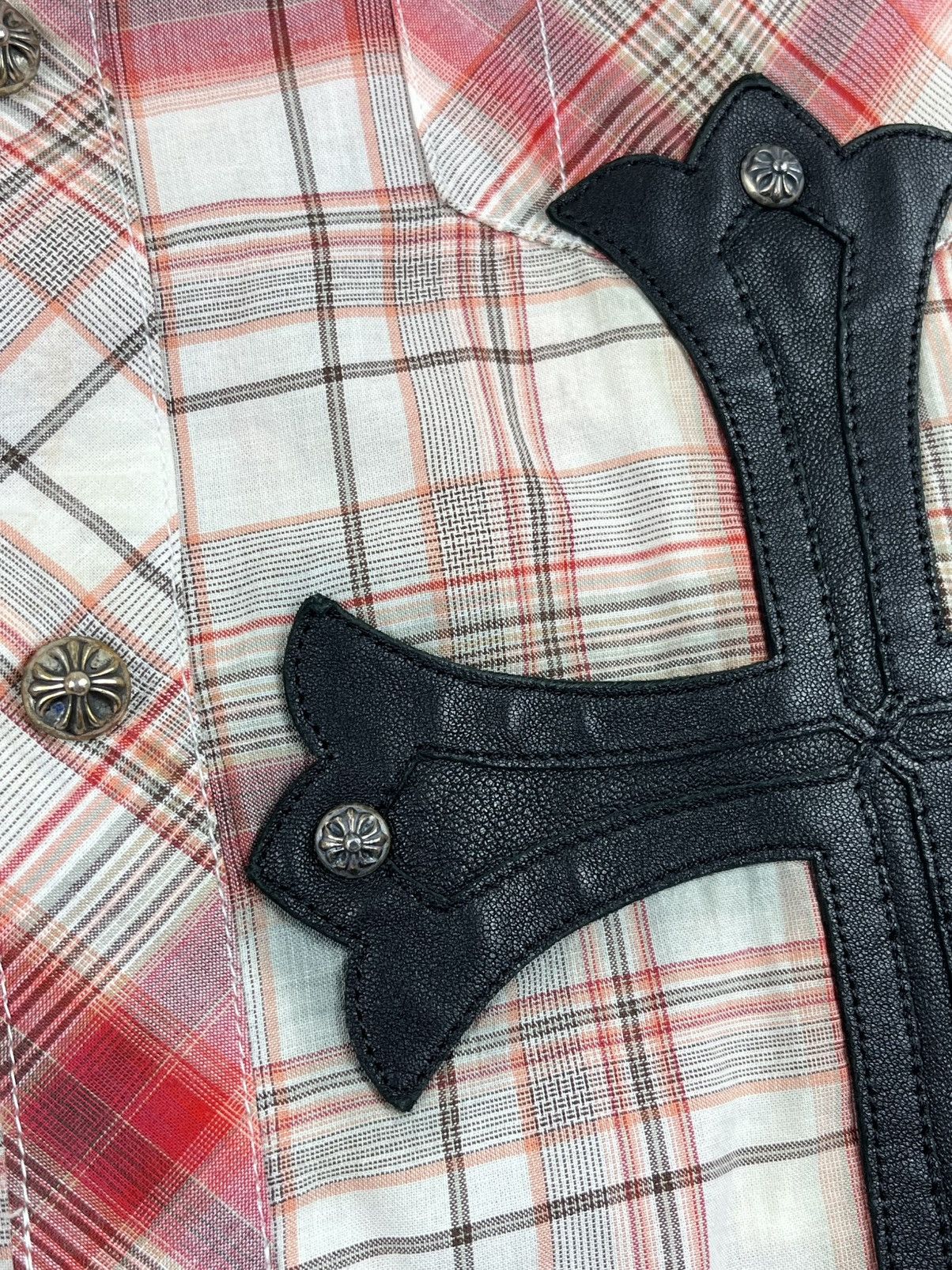 Chrome Hearts Chrome Hearts Oversized Cross Patch Leather Button Up Shirt Size US M / EU 48-50 / 2 - 5 Thumbnail