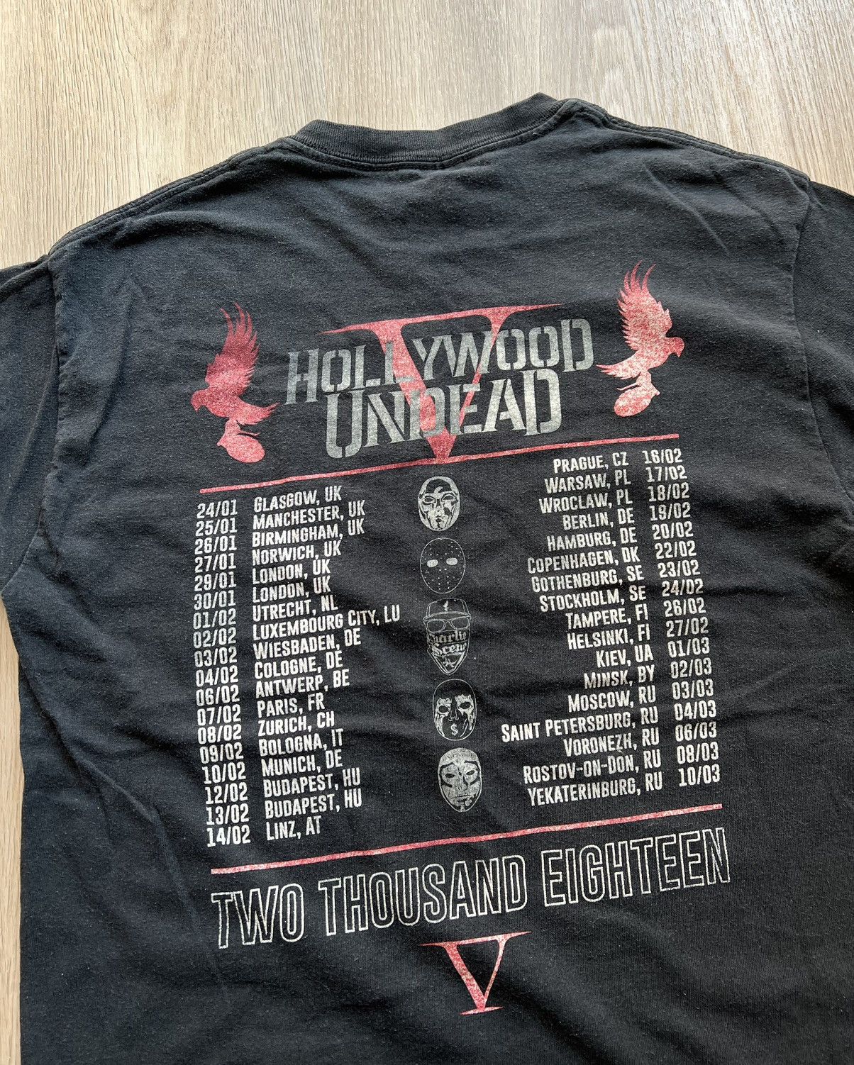 Band Tees × Vintage Vintage 2001-03 Hollywood Undead Tour T-Shirt tee Size US M / EU 48-50 / 2 - 5 Thumbnail