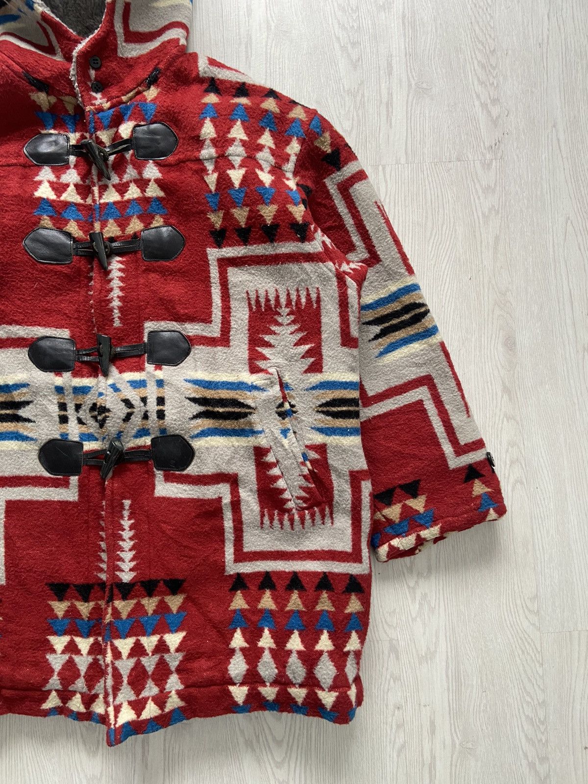Aztech Mountain × Pendleton Vintage 1990’s First Braud Navajo Native Wool Duffle Jacket Size US L / EU 52-54 / 3 - 2 Thumbnail