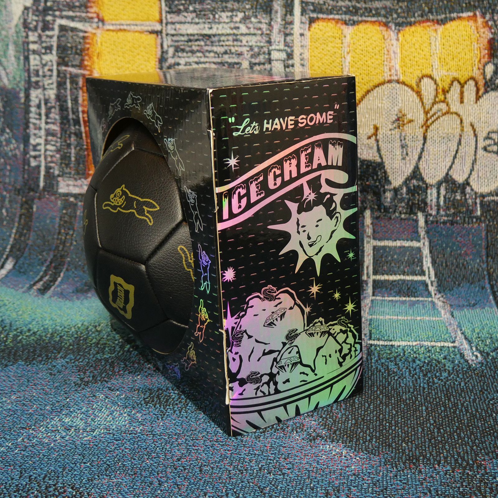 Billionaire Boys Club × Icecream BBC Icecream Goal Running Dog Soccer Ball Size ONE SIZE - 4 Thumbnail