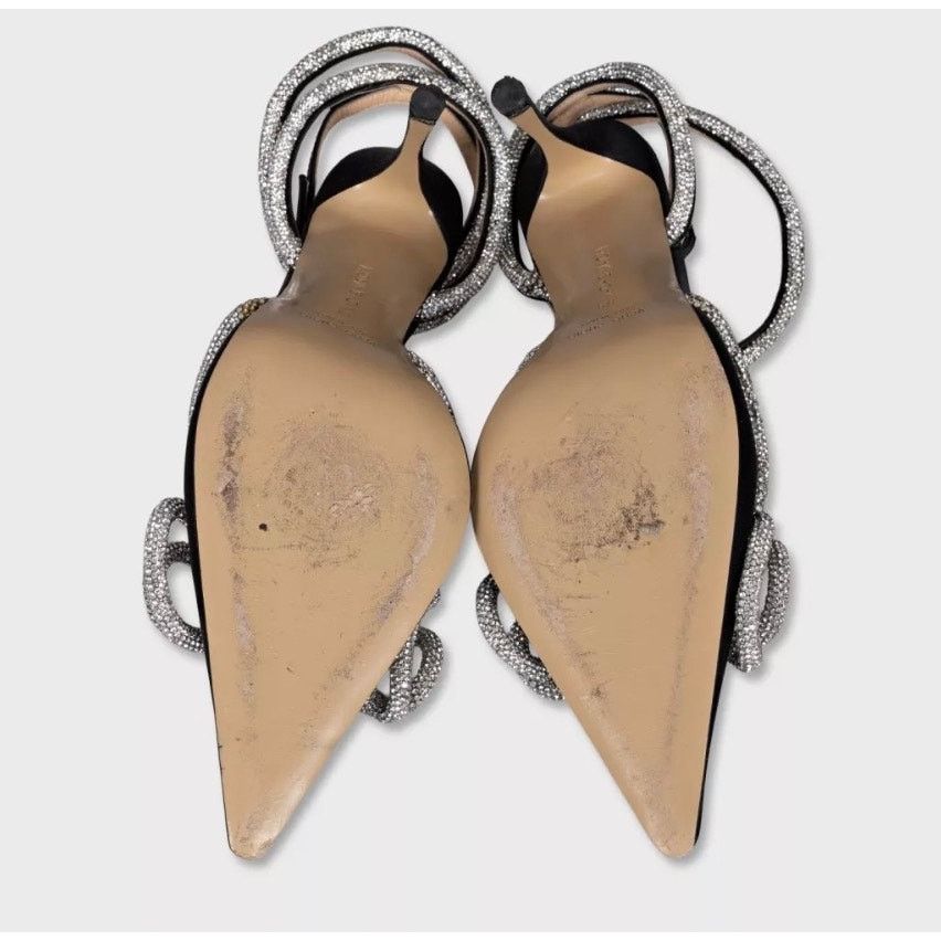 MACH & MACH Mach & Mach Silver Crystal Slingback Pumps - Size 39 Size US 9 / IT 39 - 5 Thumbnail
