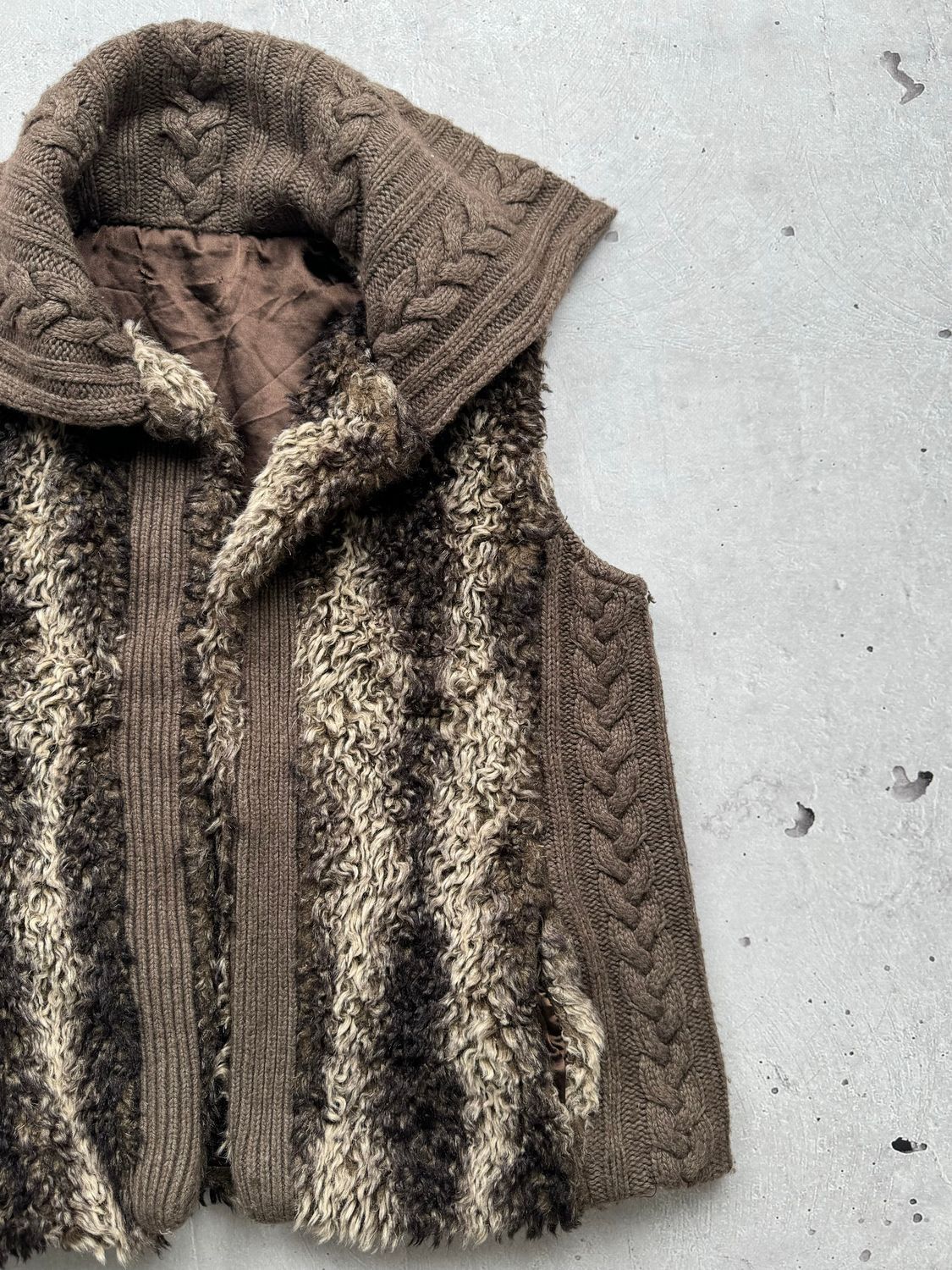 Japanese Brand Vintage Knit Fur Vest Size M / US 6-8 / IT 42-44 - 3 Thumbnail