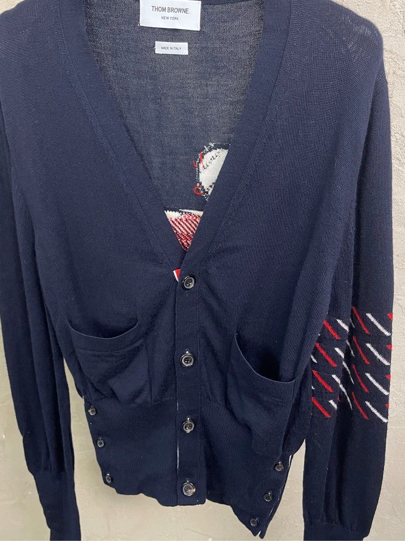 Thom Browne Thom browne Size 2 Dark blue slanted stripe four-stripe sh Size M / US 6-8 / IT 42-44 - 3 Thumbnail