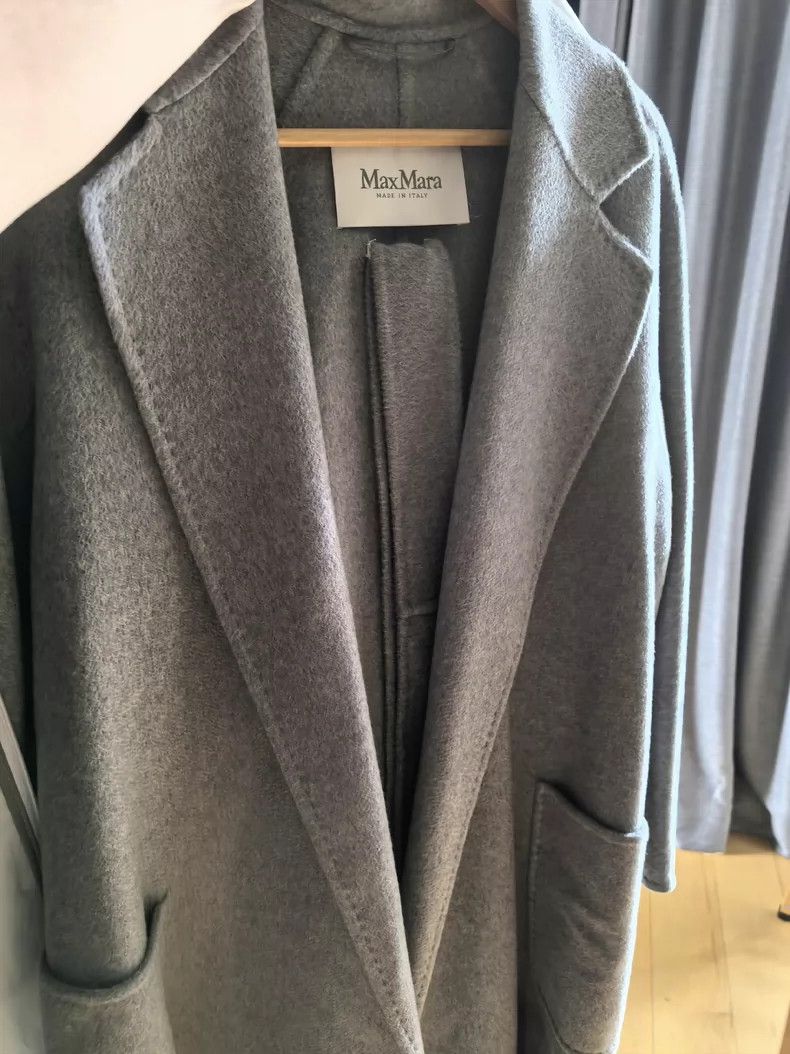 Max Mara Max Mara Long grey cashmere coat Size S / US 4 / IT 40 - 1 Thumbnail