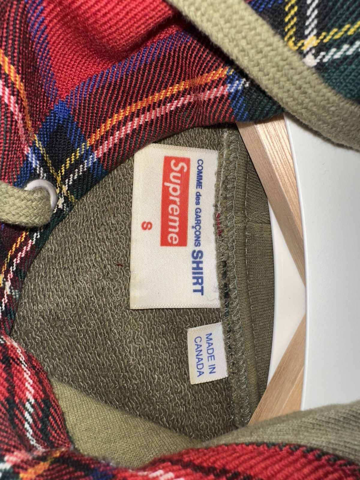 Comme des Garcons SHIRT × Supreme Supreme x CDG FW15 Olive hoodie Size US S / EU 44-46 / 1 - 3 Thumbnail