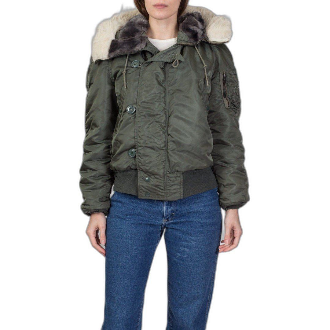 Alpha Industries × Vintage VTG 80s Military Parka Fur Hood Alpha Industries XL Size US XL / EU 56 / 4 - 3 Thumbnail