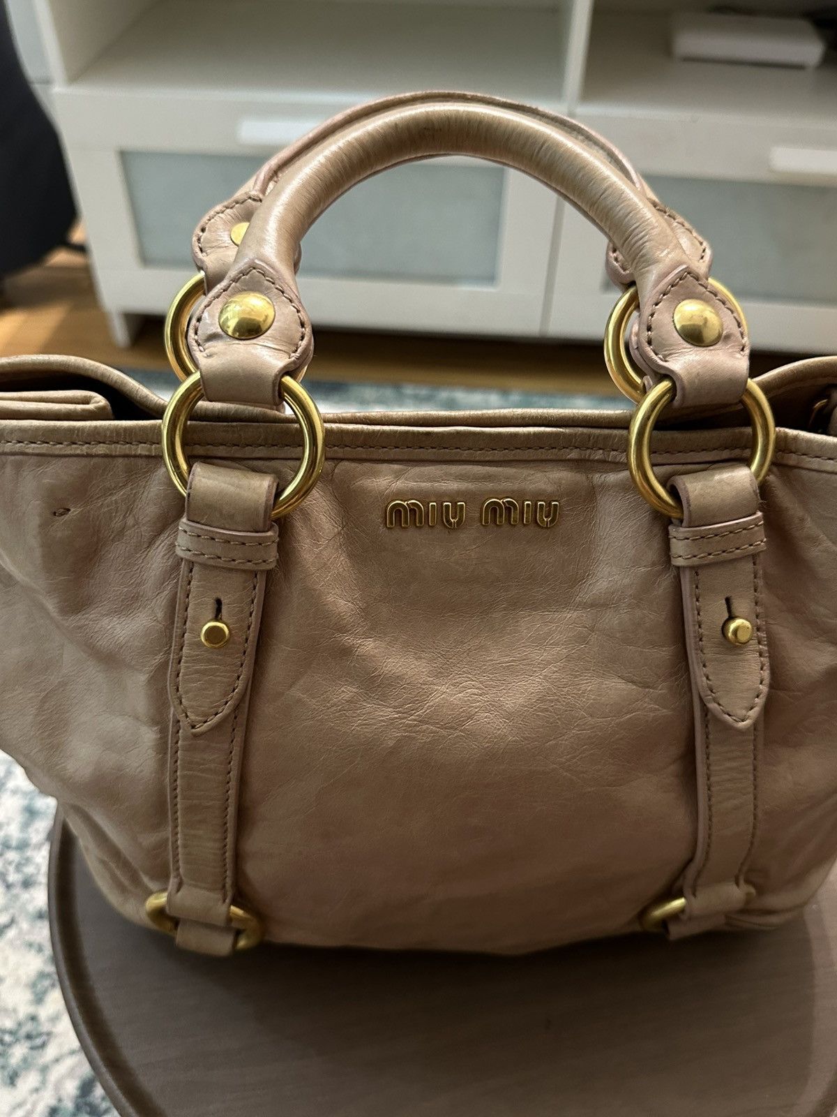 Miu Miu Miu Miu Vitello Lux Leather Shoulder Bag Size ONE SIZE - 3 Thumbnail