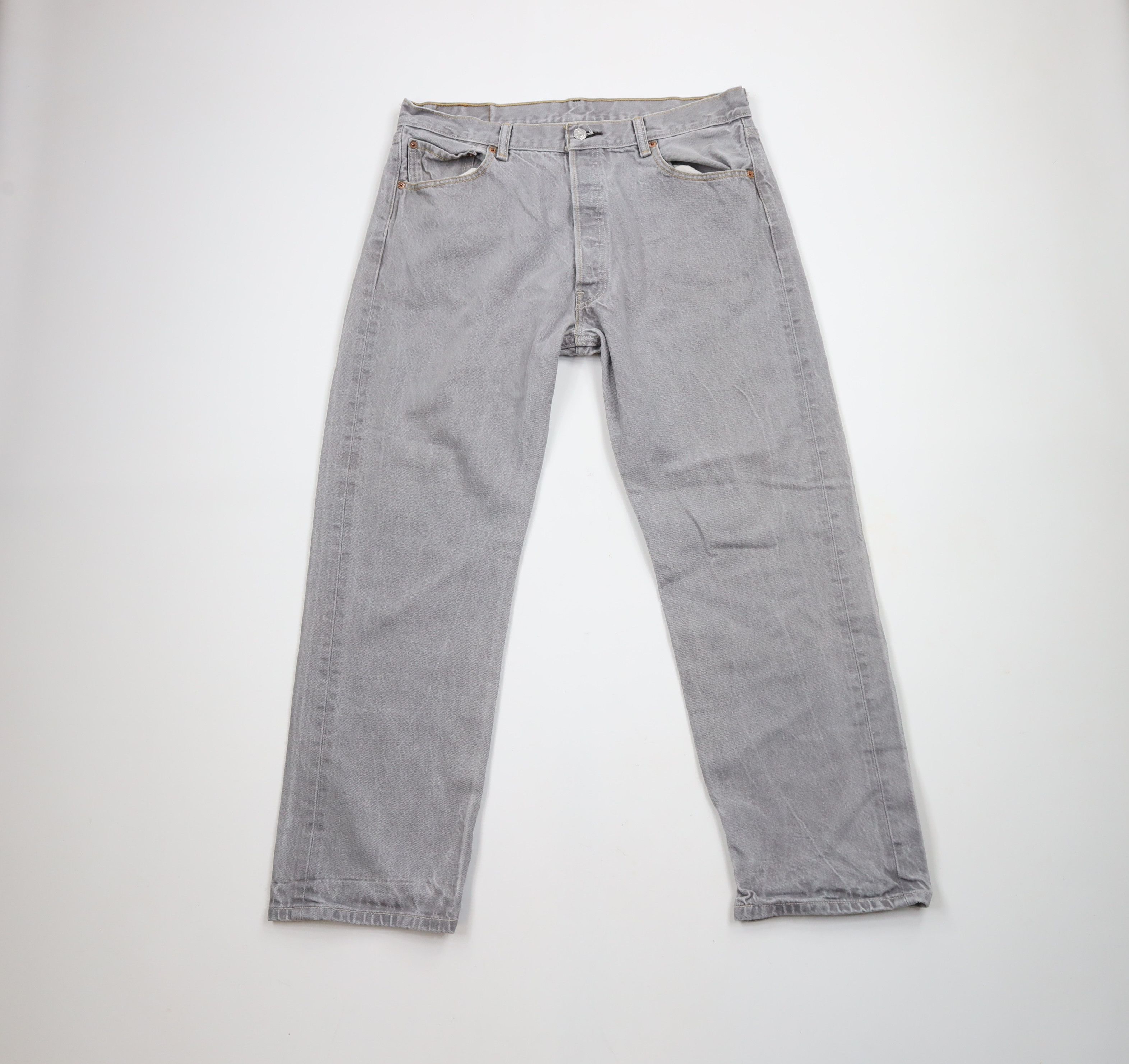 Levi's × Vintage Vintage Y2K Levis 501xx Button Fly Original Fit Jeans Gray Size US 36 / EU 52 - 1 Thumbnail